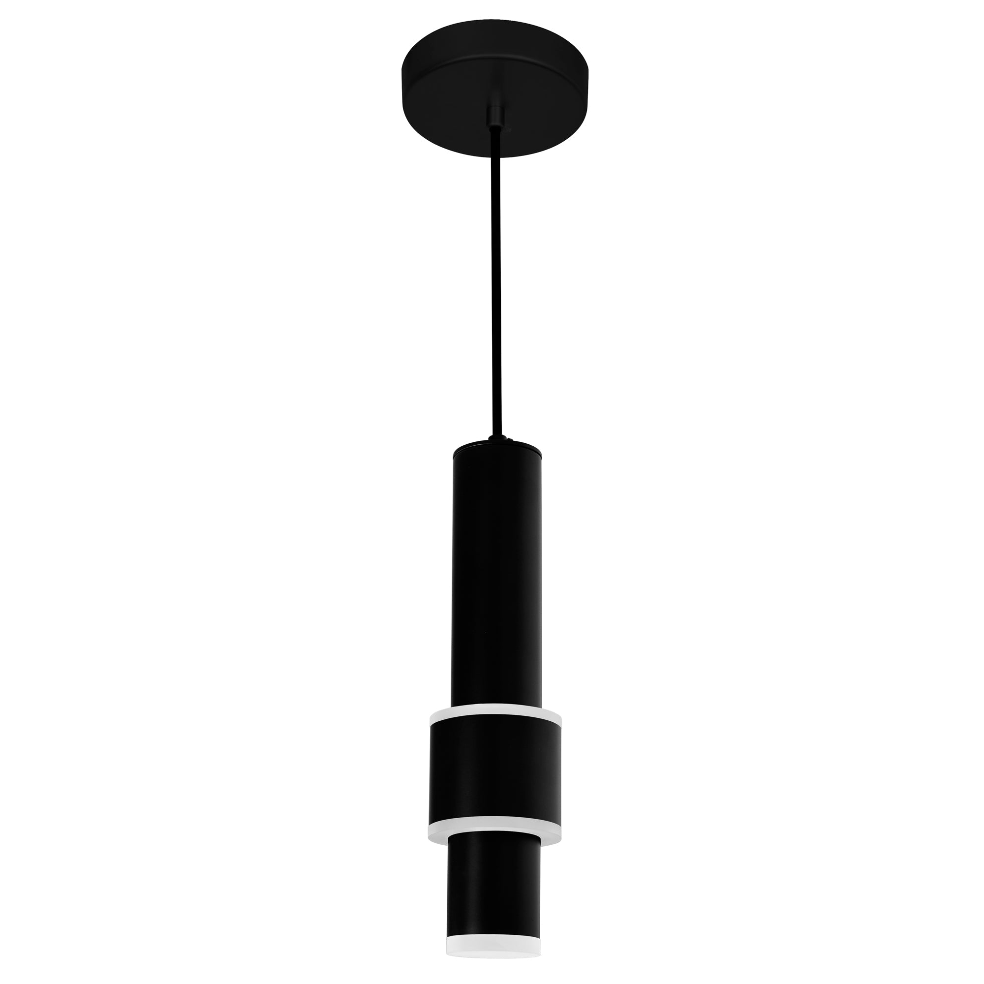 Lena Integrated LED 5in Black Mini Pendant - CWI Lighting
