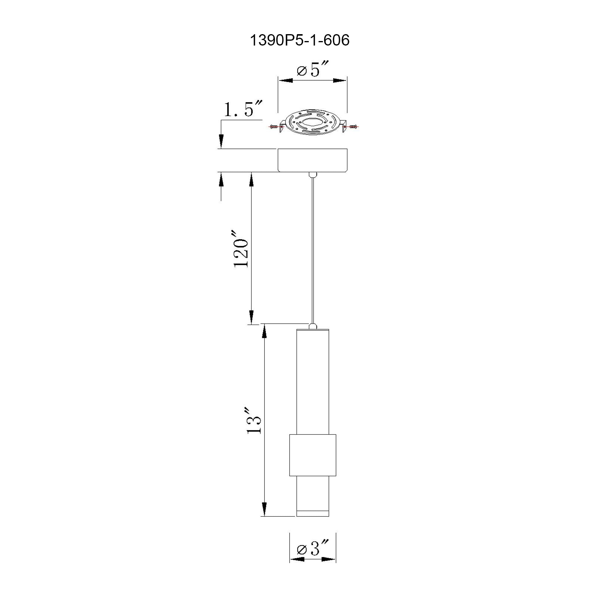 Lena Integrated LED 5in Satin Nickel Mini Pendant - CWI Lighting