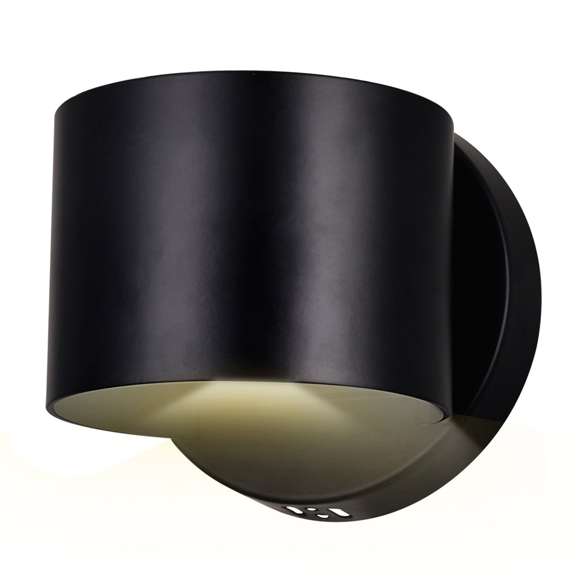 Lilliana Integrated LED Round Black Wall Sconce - CWI Lighting