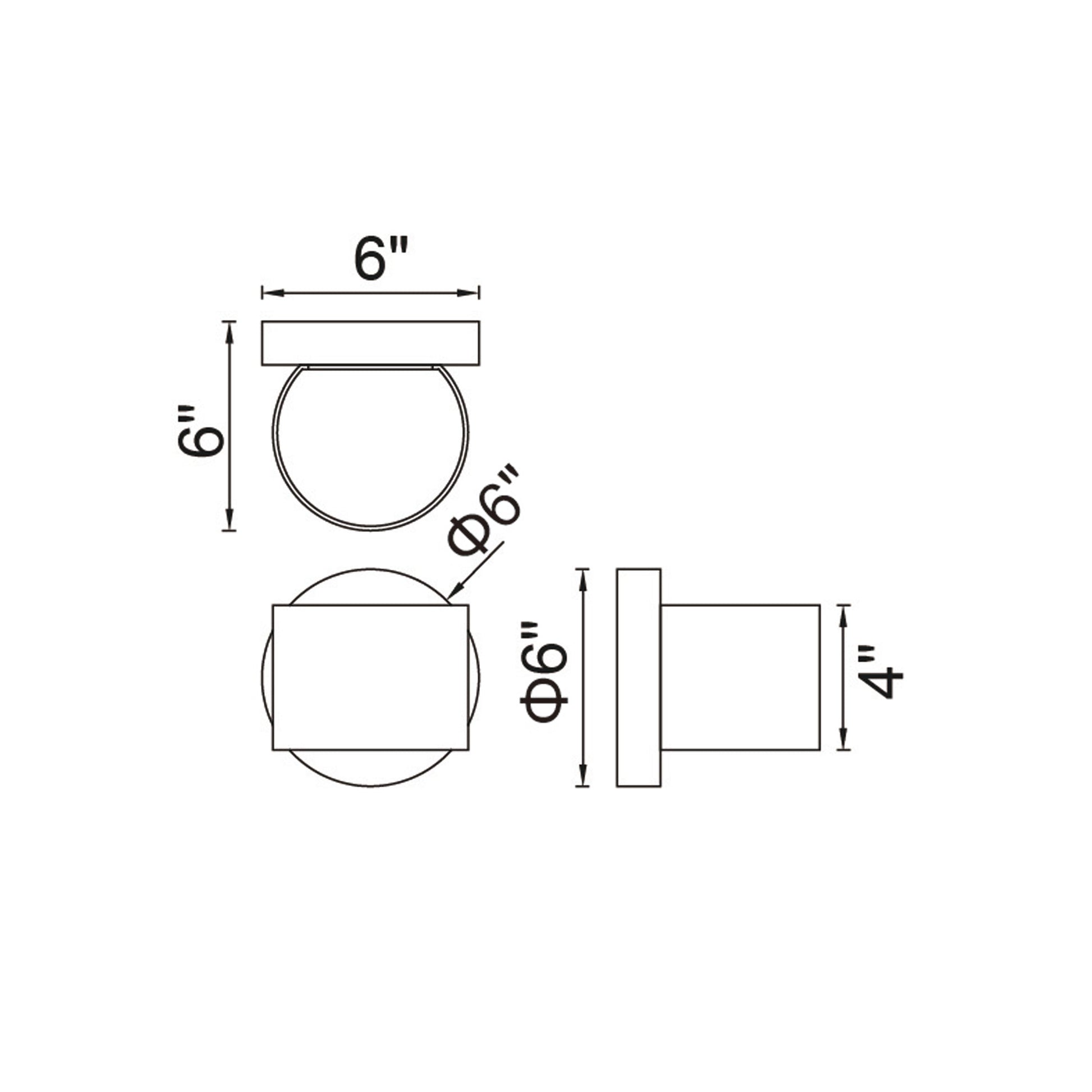 Lilliana Integrated LED Round White Wall Sconce - CWI Lighting