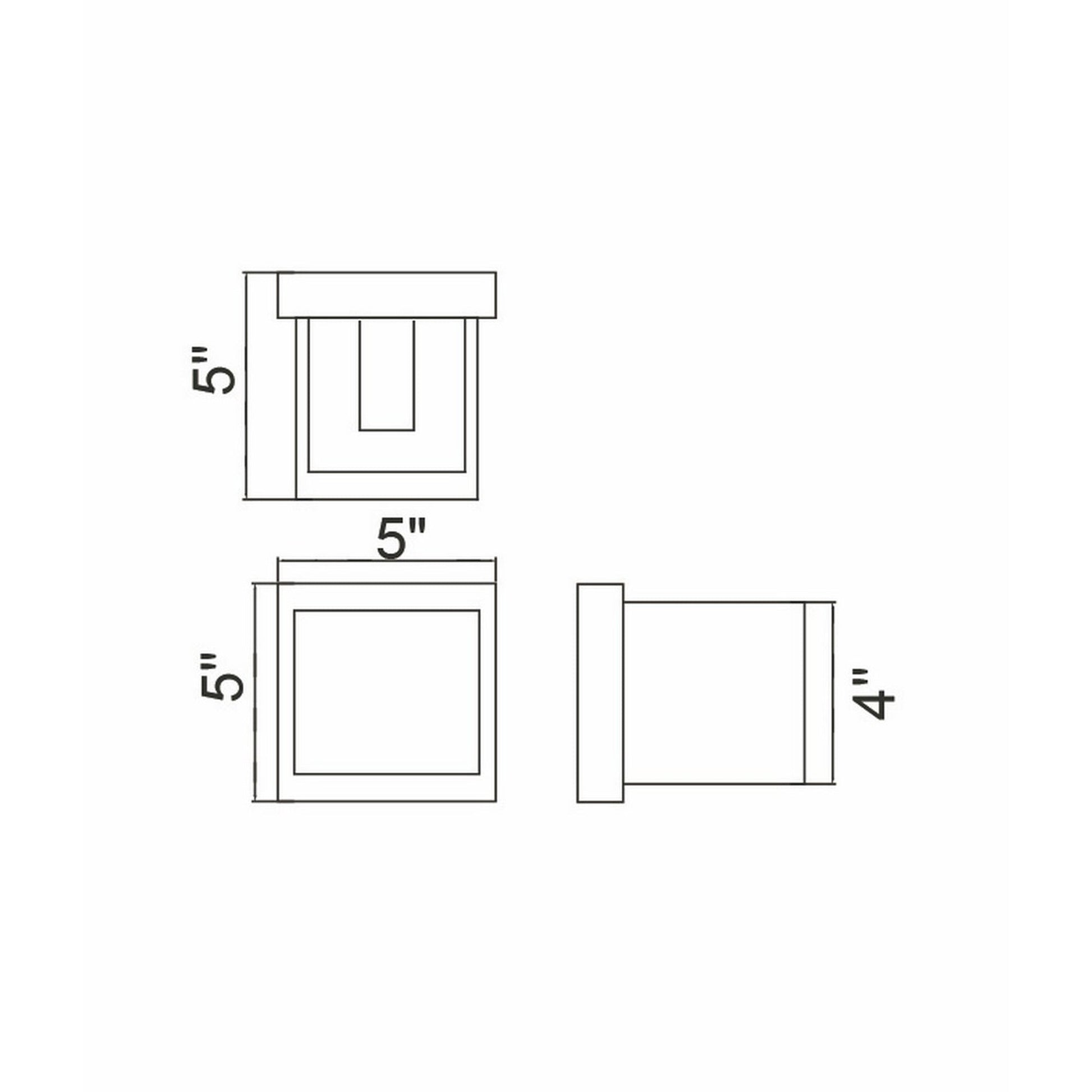Lilliana Integrated LED Sqaure White Wall Sconce - CWI Lighting