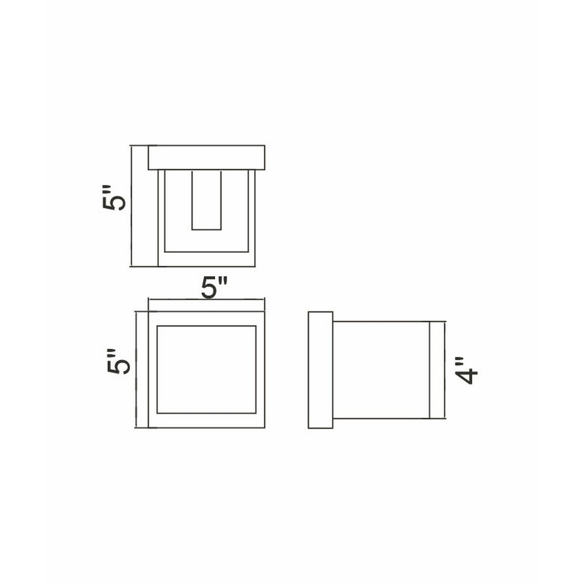 Lilliana Integrated LED Sqaure White Wall Sconce - CWI Lighting