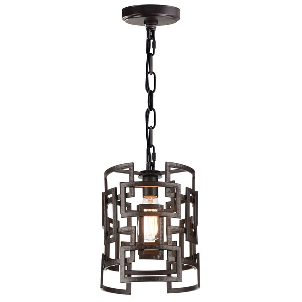 Litani 1 Light Down Chandelier With Brown Finish - CWI Lighting