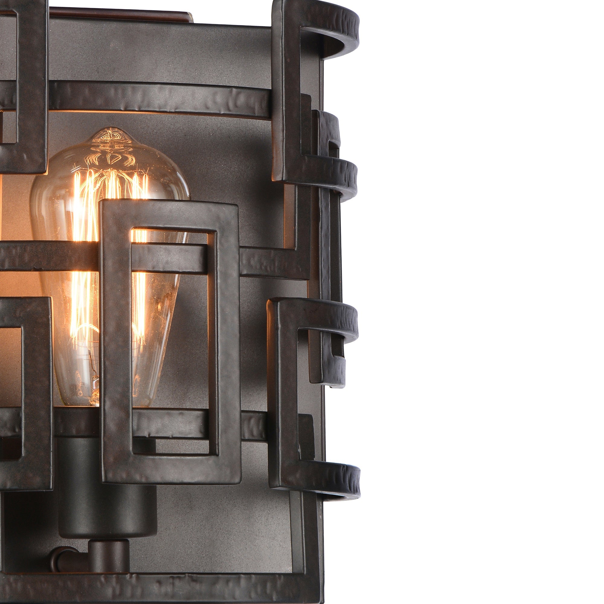 Litani 1 Light Wall Sconce With Brown Finish - CWI Lighting