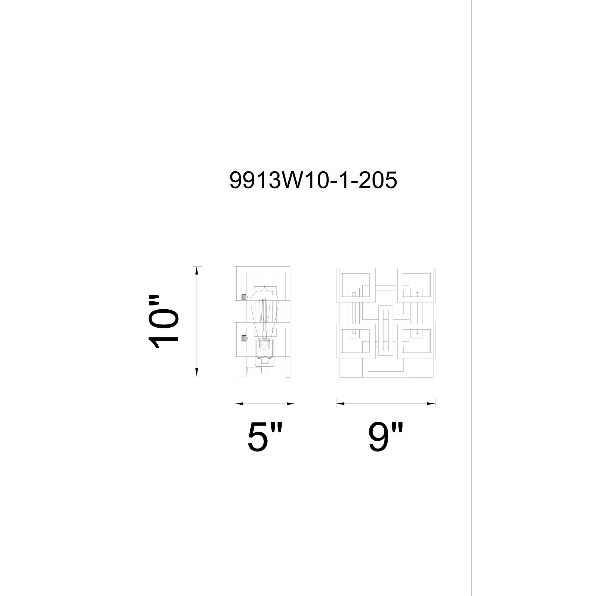 Litani 1 Light Wall Sconce With Brown Finish - CWI Lighting