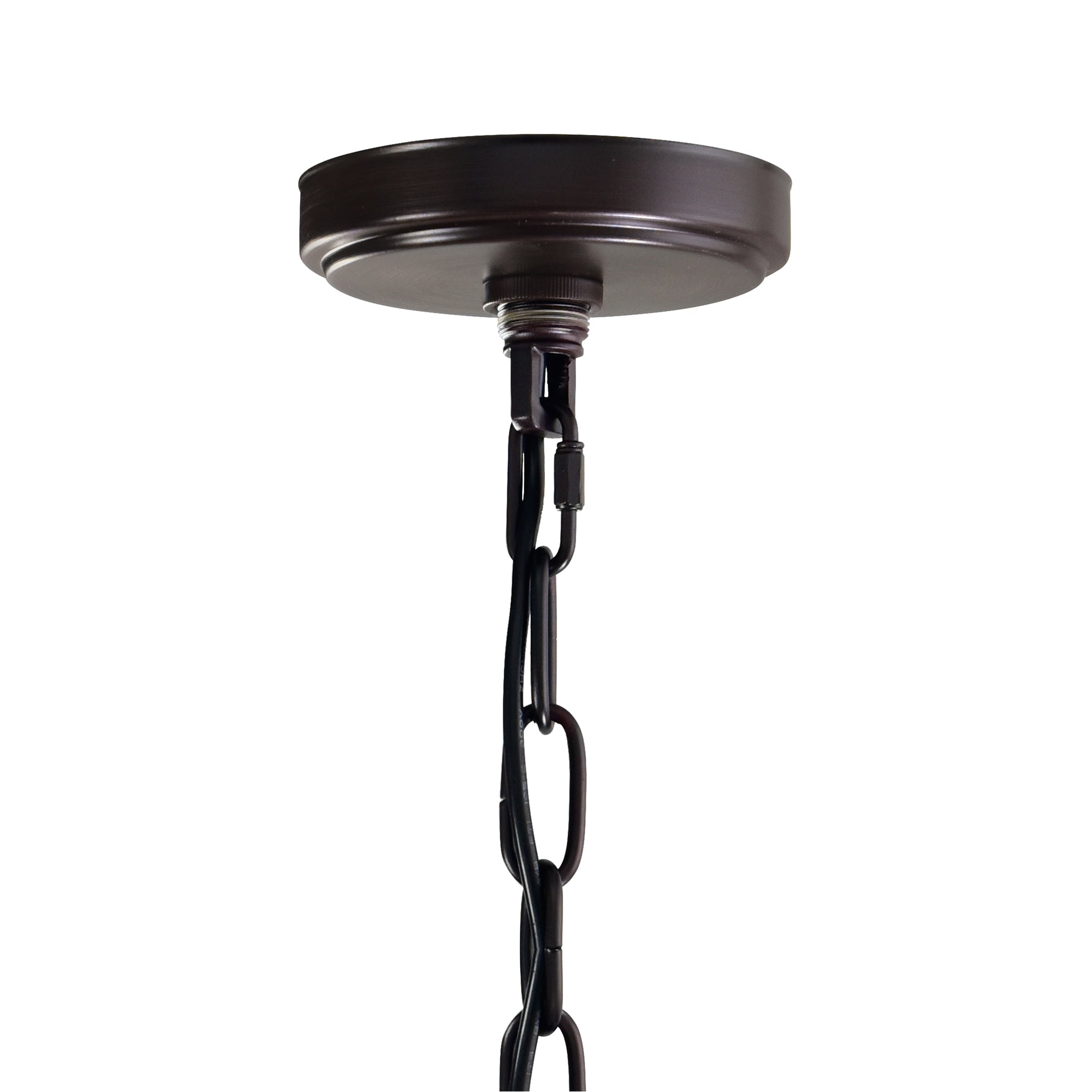 Litani 3 Light Down Chandelier With Brown Finish - CWI Lighting