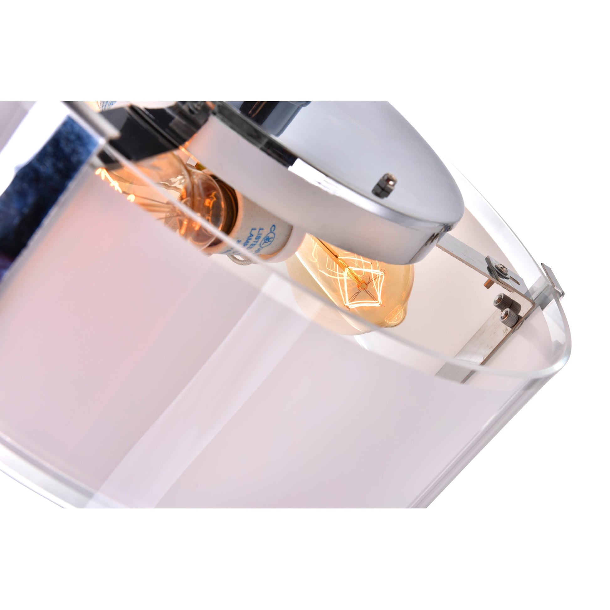 Lucie 3 Light 14in Chrome Round Drum Shade Flush Mount - CWI Lighting