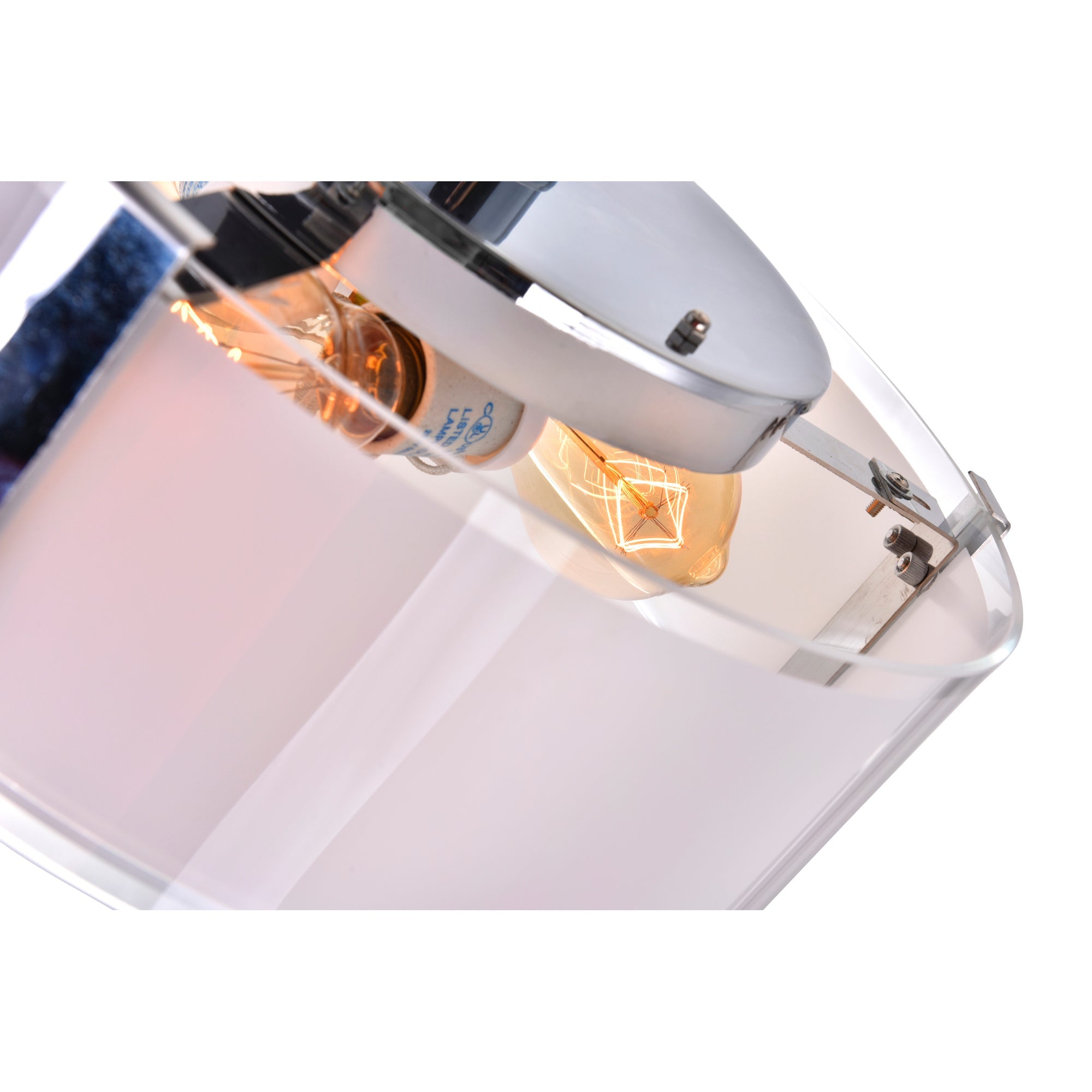 Lucie 3 Light 14in Chrome Round Drum Shade Flush Mount - CWI Lighting
