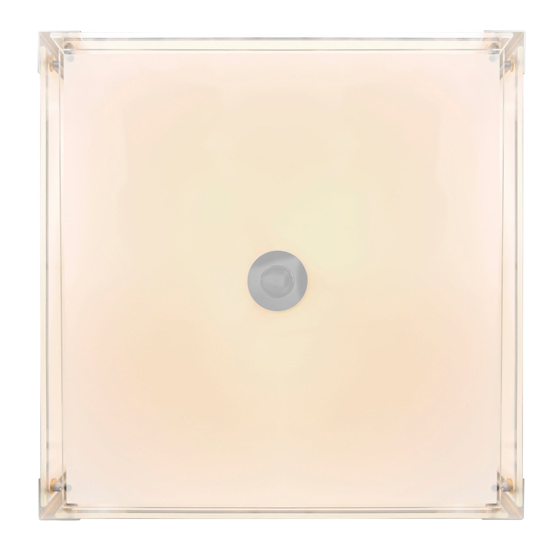 Lucie 3 Light 14in Chrome Square Drum Shade Flush Mount - CWI Lighting