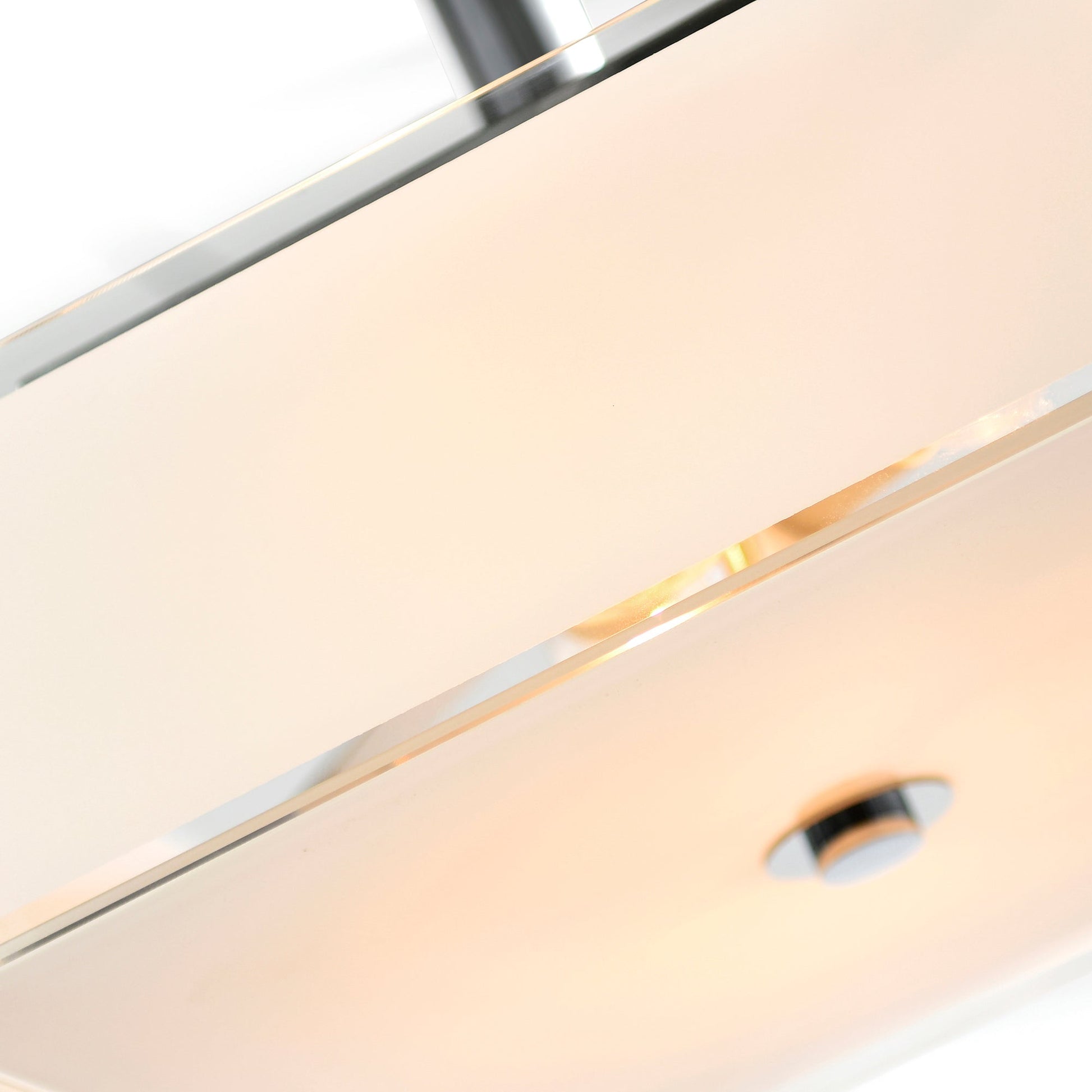 Lucie 3 Light 14in Chrome Square Drum Shade Flush Mount - CWI Lighting