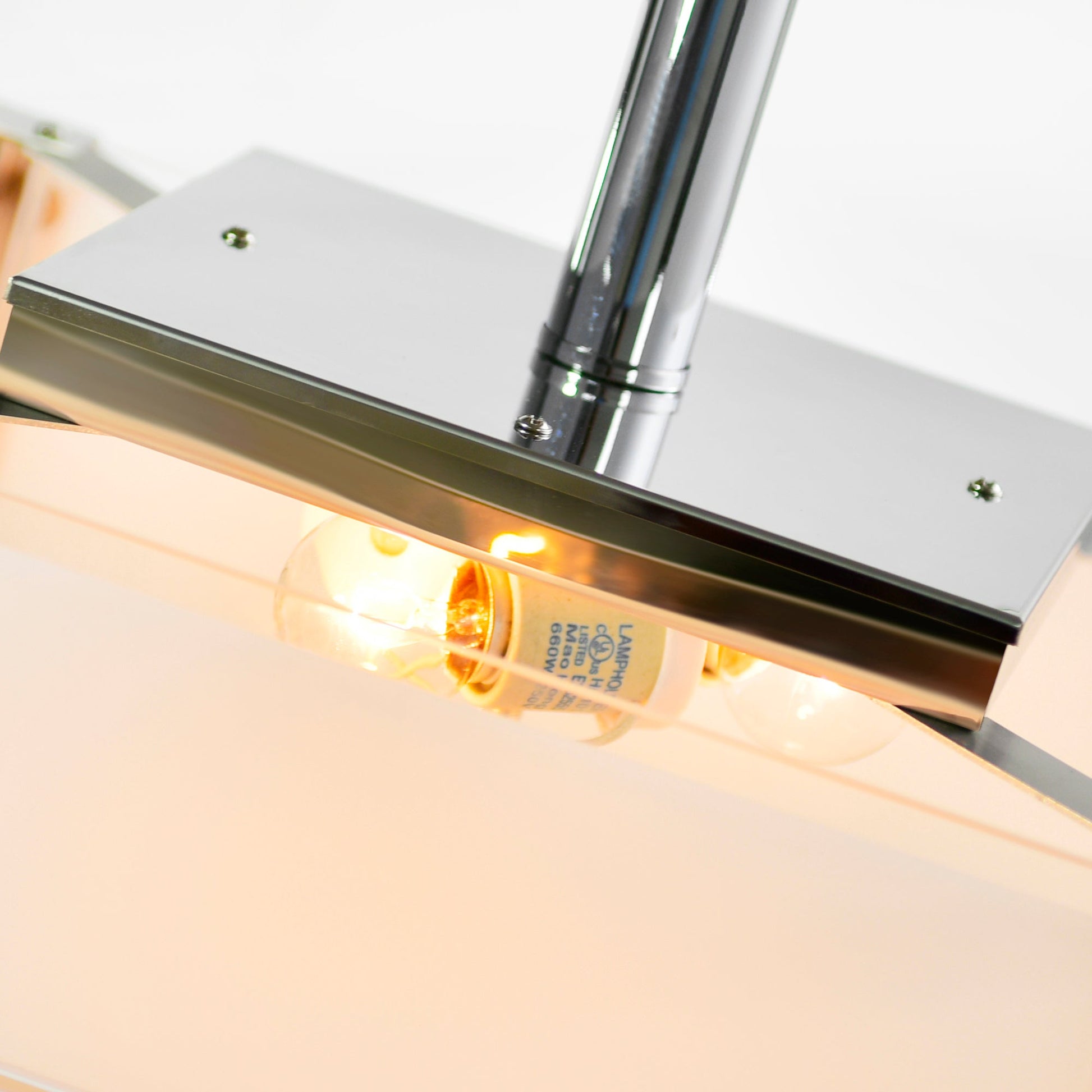 Lucie 3 Light 14in Chrome Square Drum Shade Flush Mount - CWI Lighting