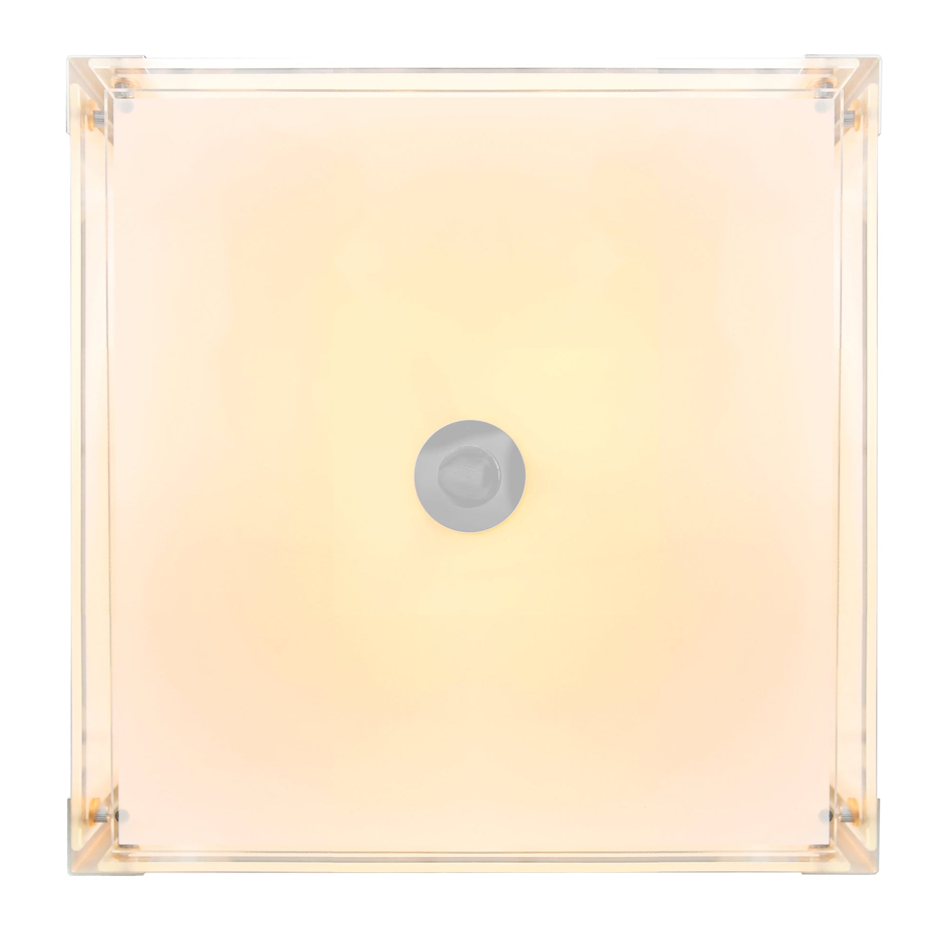 Lucie 4 Light 17in Chrome Square Drum Shade Flush Mount - CWI Lighting