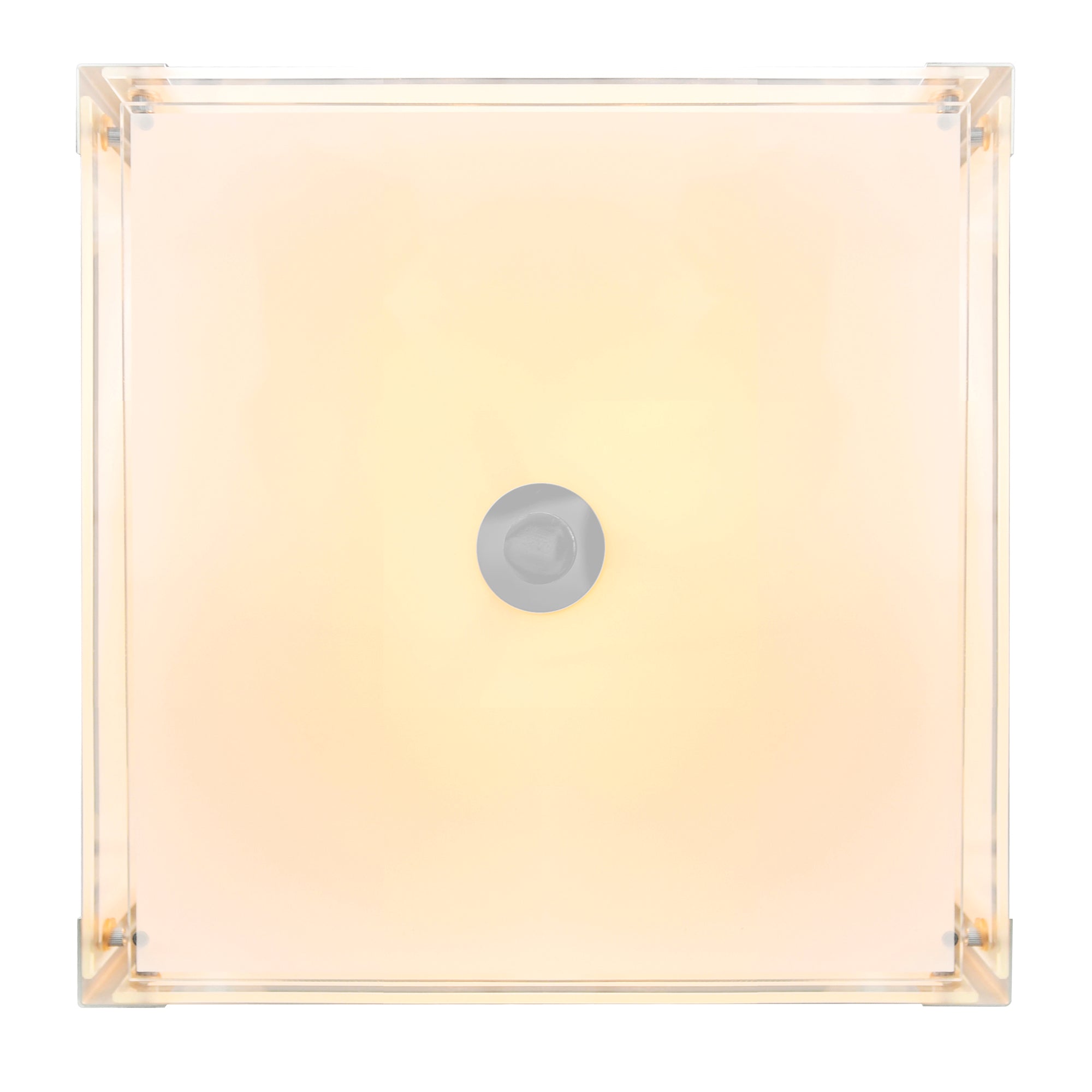 Lucie 4 Light 17in Chrome Square Drum Shade Flush Mount - CWI Lighting