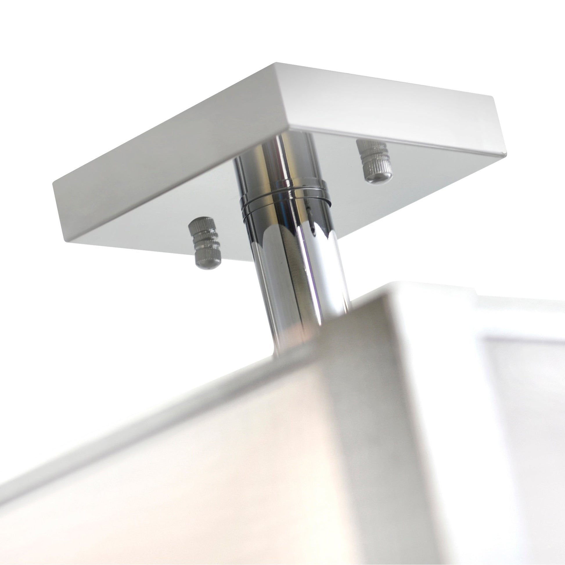 Lucie 5 Light 21in Chrome Square Drum Shade Flush Mount - CWI Lighting