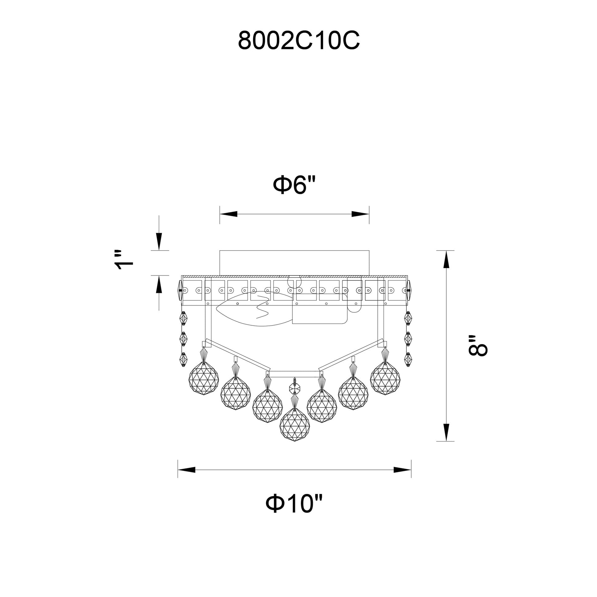 Luminous 2 Light 10in Chrome Flush Mount - CWI Lighting