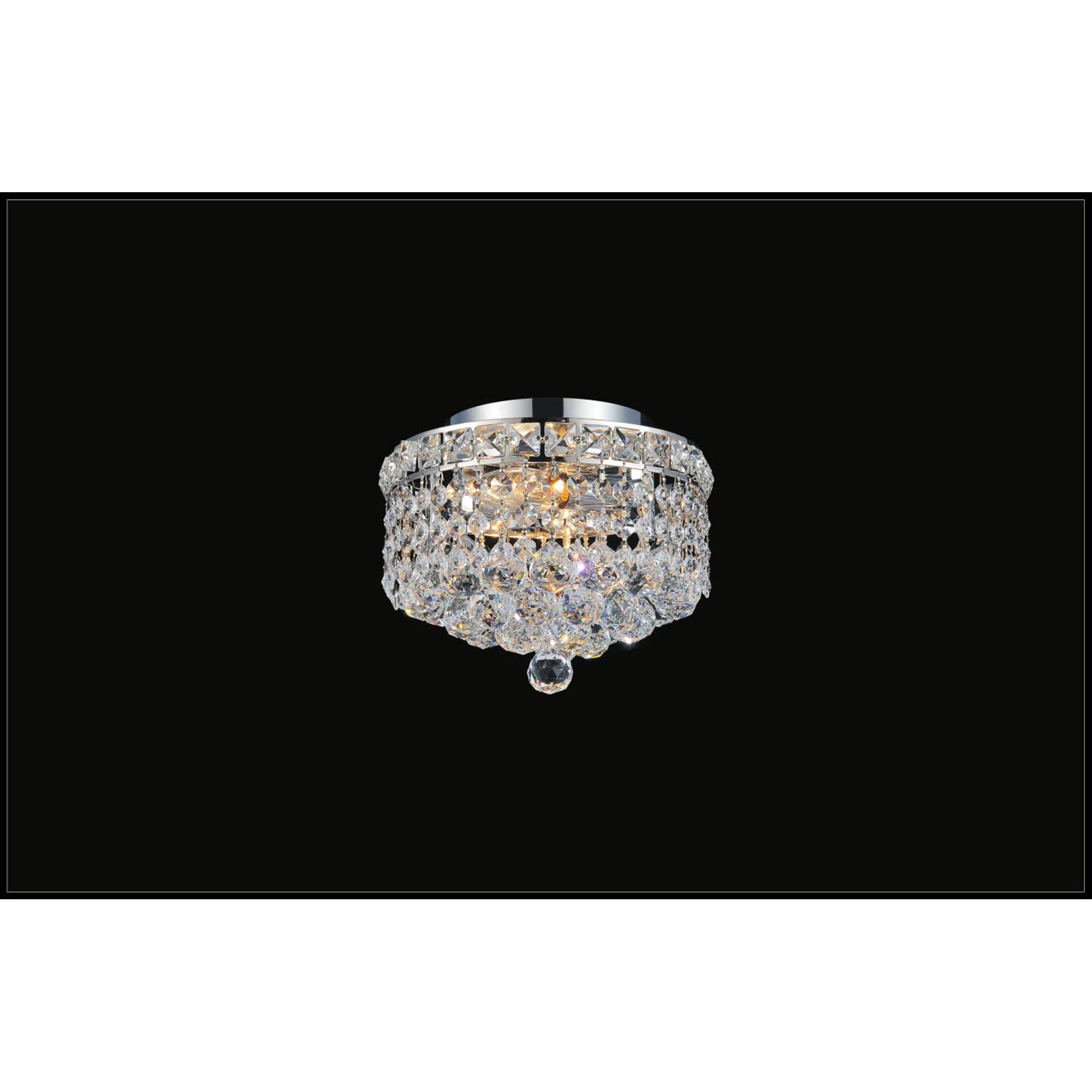 Luminous 2 Light 10in Chrome Flush Mount - CWI Lighting