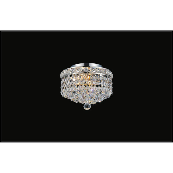 Luminous 2 Light 10in Chrome Flush Mount - CWI Lighting