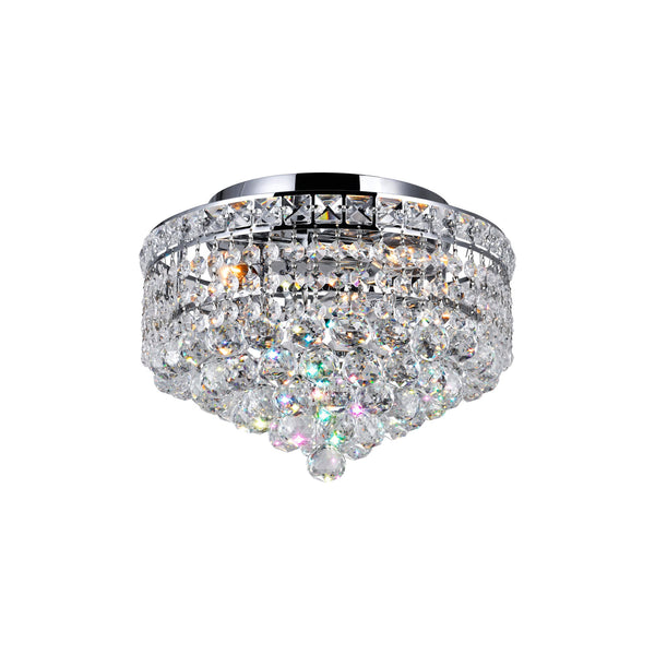 Luminous 3 Light 12in Chrome Flush Mount - CWI Lighting