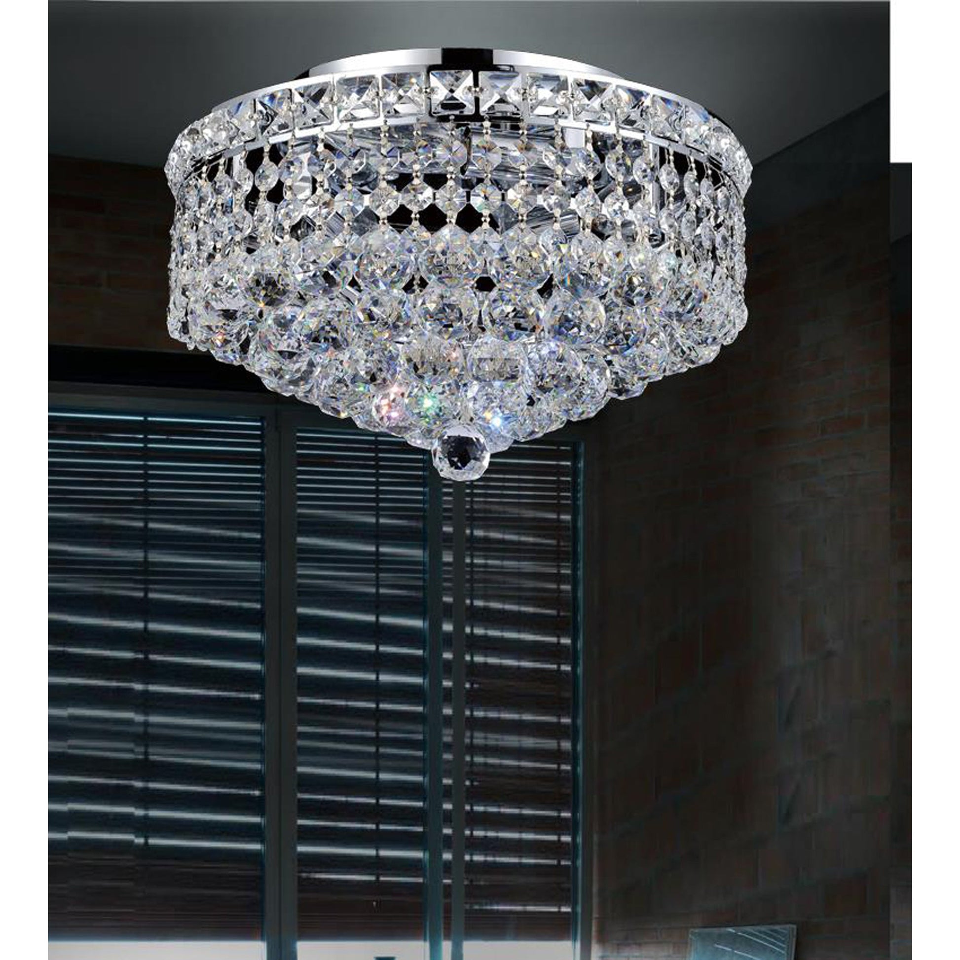 Luminous 3 Light 12in Chrome Flush Mount - CWI Lighting