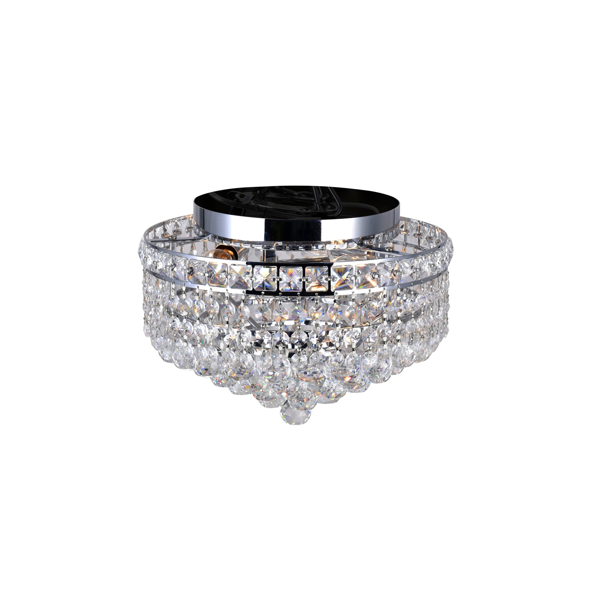 Luminous 3 Light 12in Chrome Flush Mount - CWI Lighting