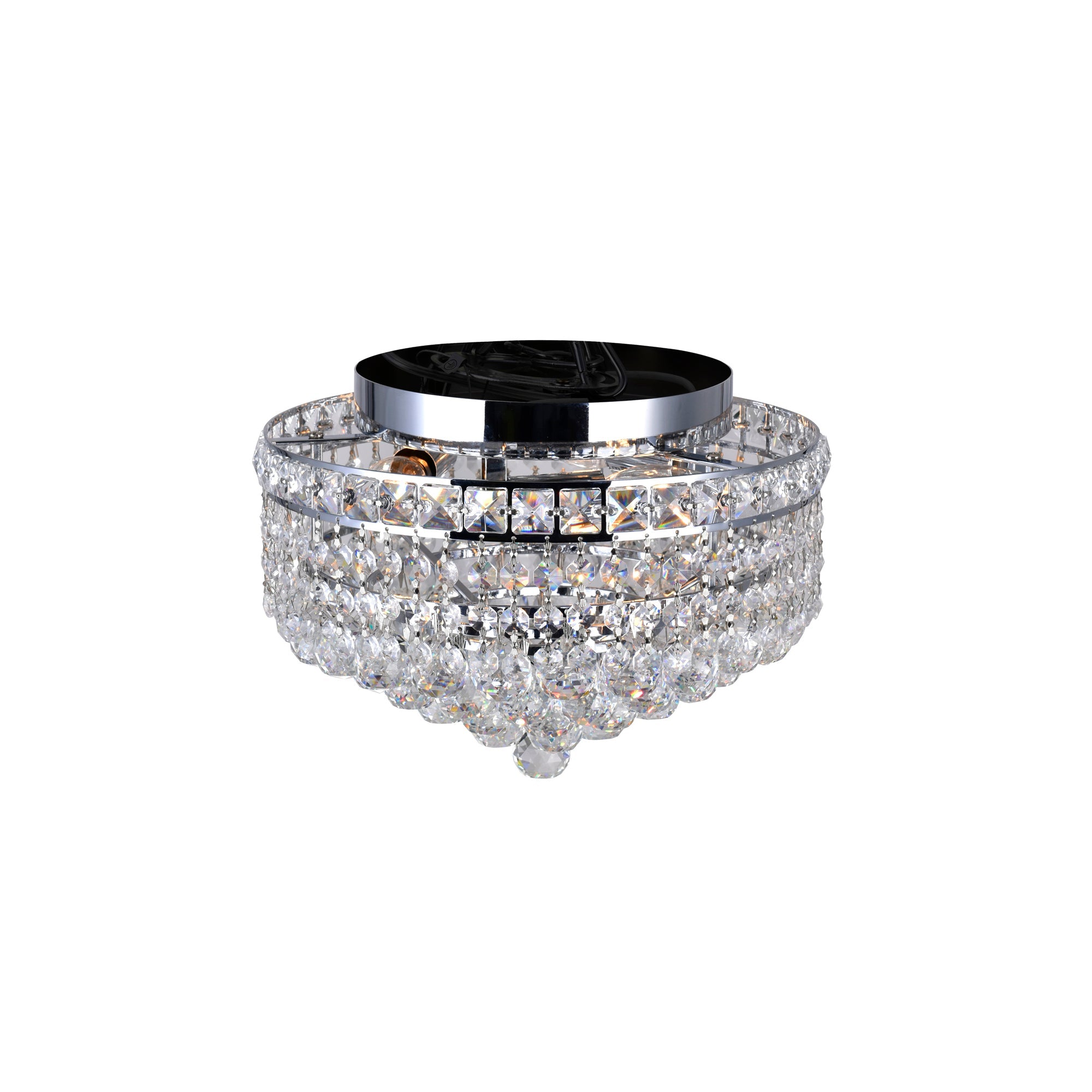 Luminous 3 Light 12in Chrome Flush Mount - CWI Lighting