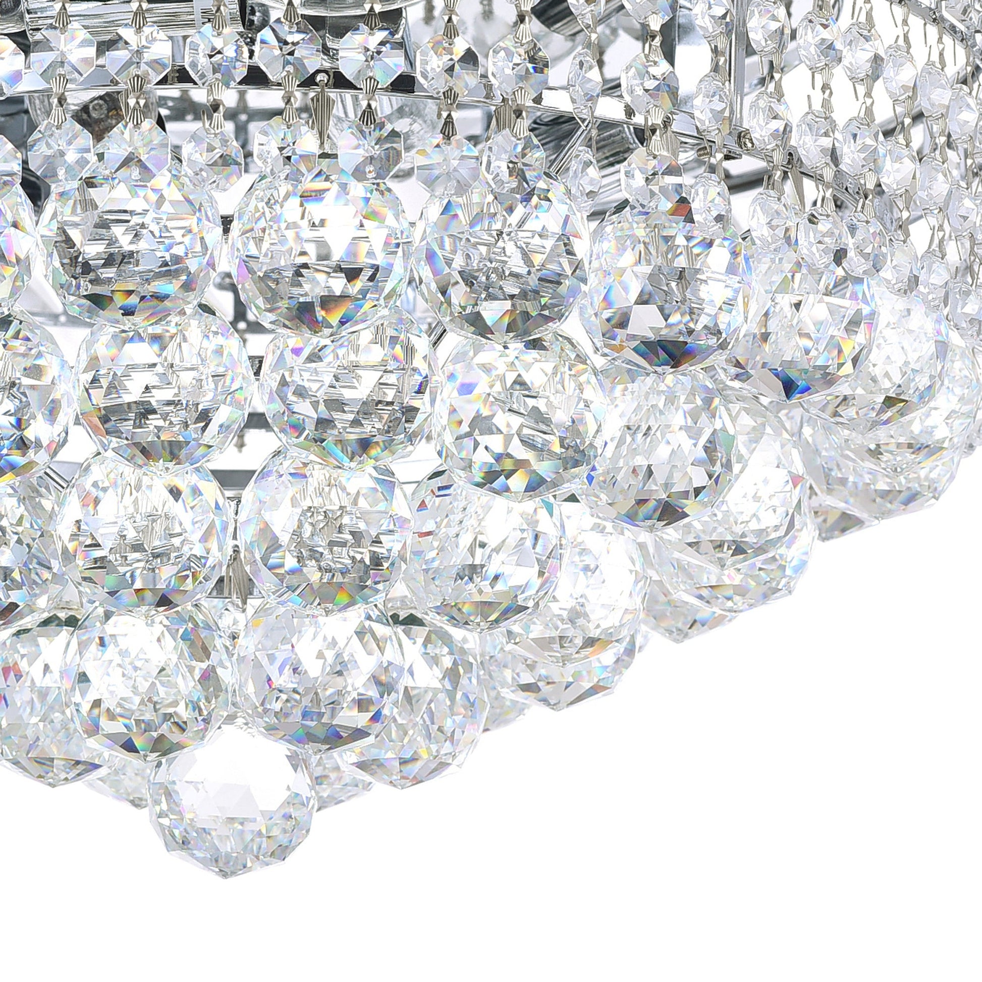 Luminous 5 Light 16in Chrome Flush Mount - CWI Lighting