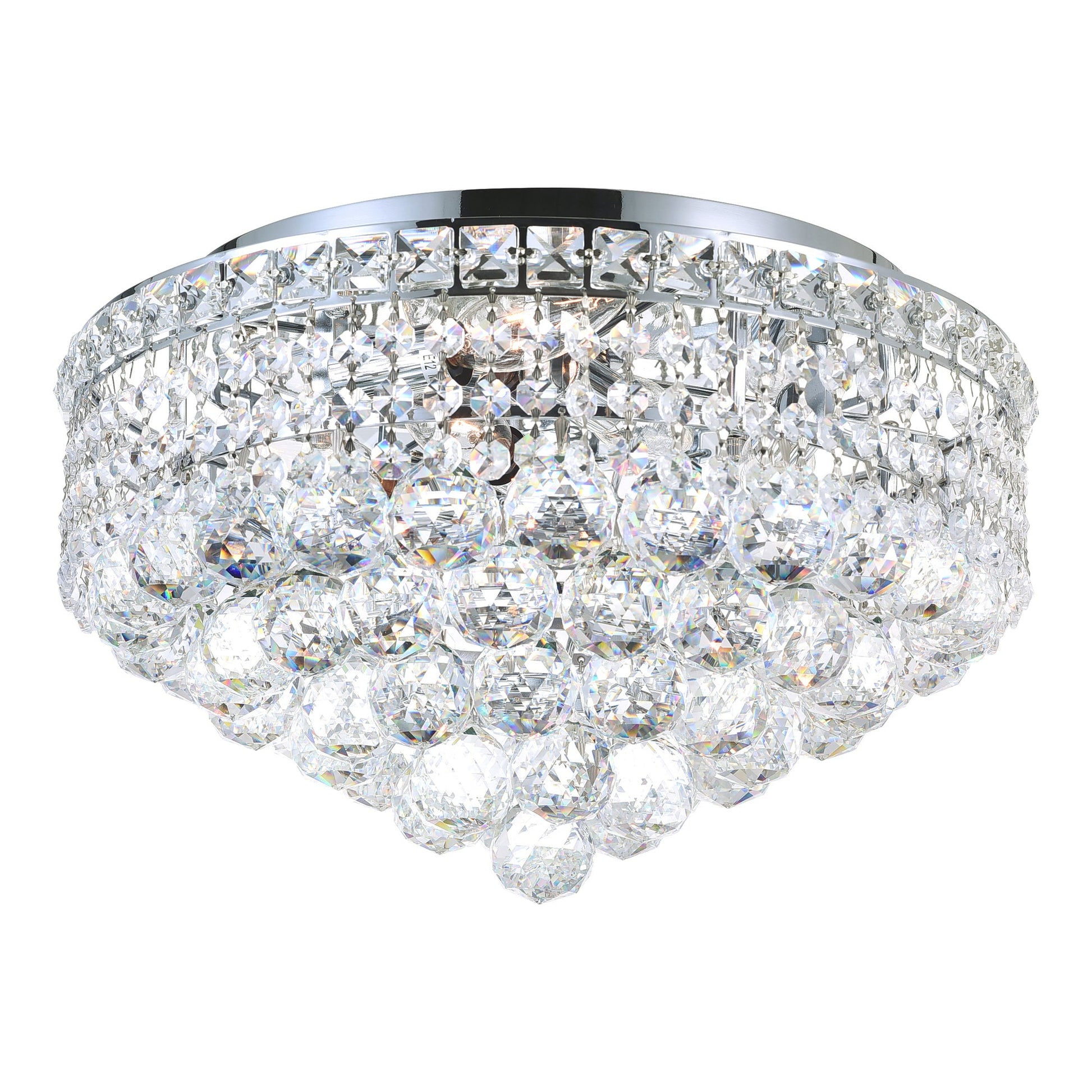 Luminous 5 Light 16in Chrome Flush Mount - CWI Lighting