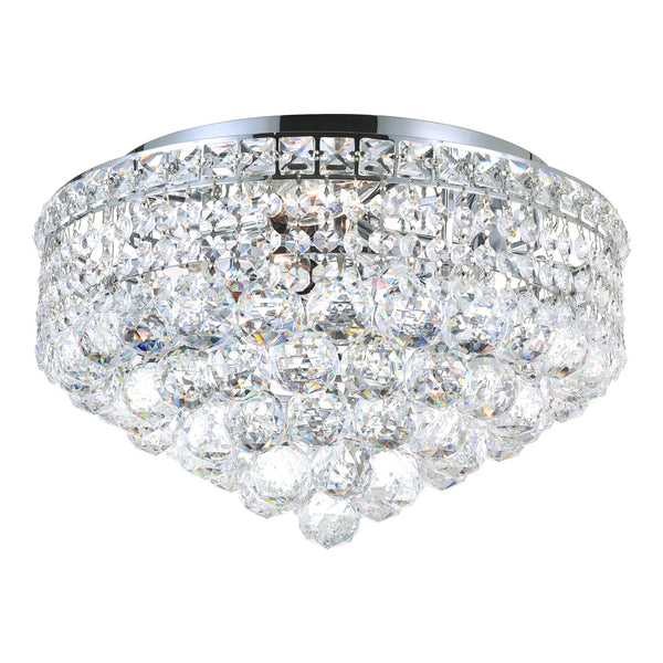 Luminous 5 Light 16in Chrome Flush Mount - CWI Lighting
