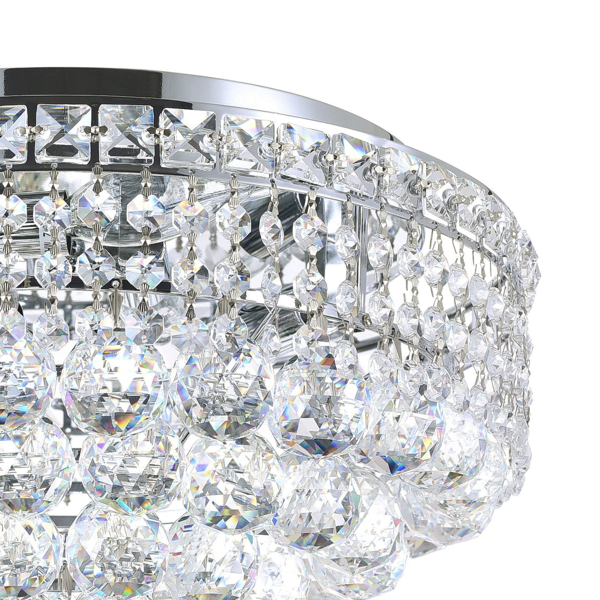 Luminous 5 Light 16in Chrome Flush Mount - CWI Lighting