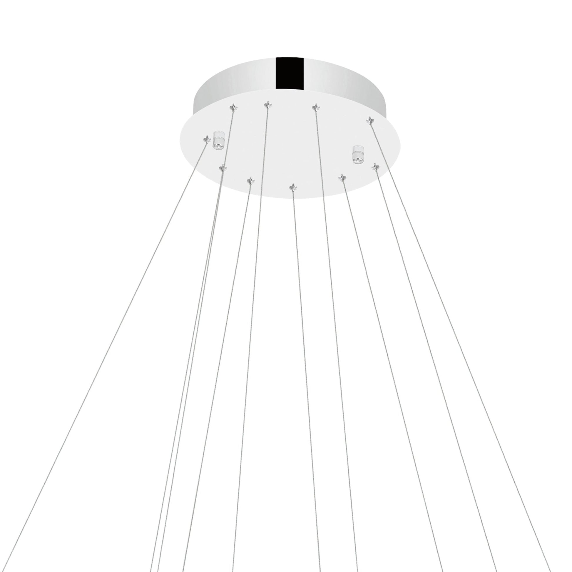 Madeline Integrated LED 2 Ring 32in Chrome Chandelier - CWI Lighting