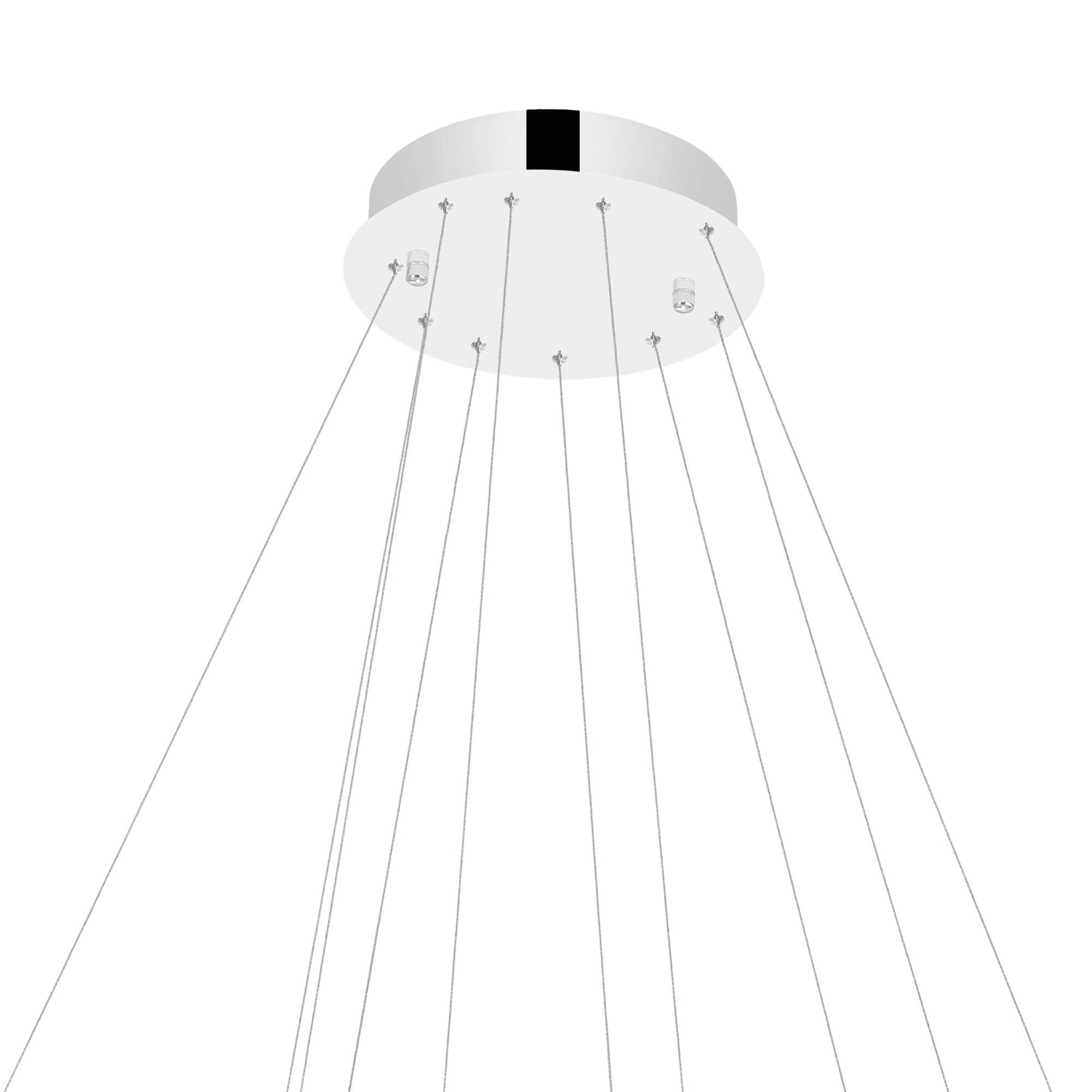 Madeline Integrated LED 2 Ring 32in Chrome Chandelier - CWI Lighting