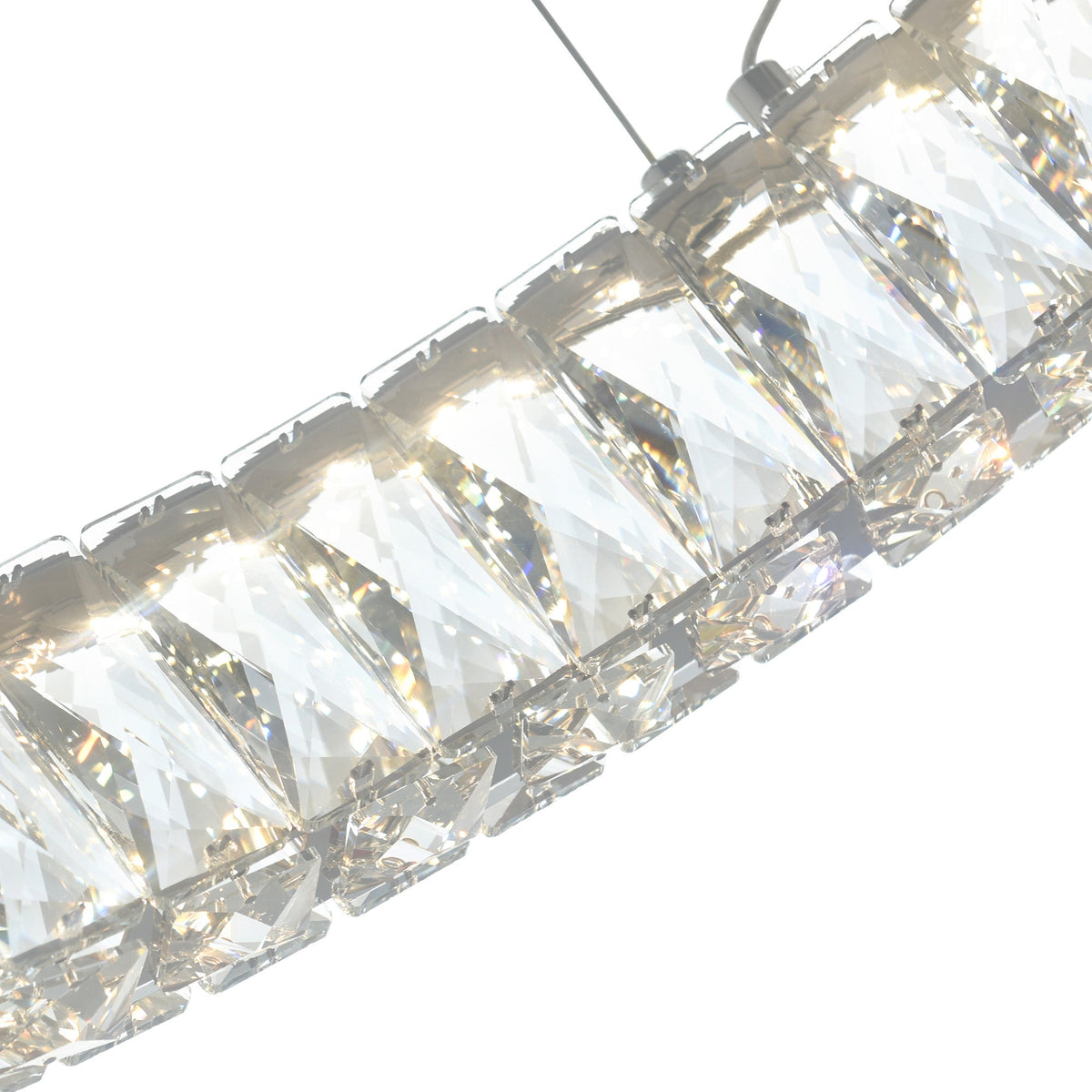 Madeline Integrated LED 32in Chrome Chandelier - CWI Lighting