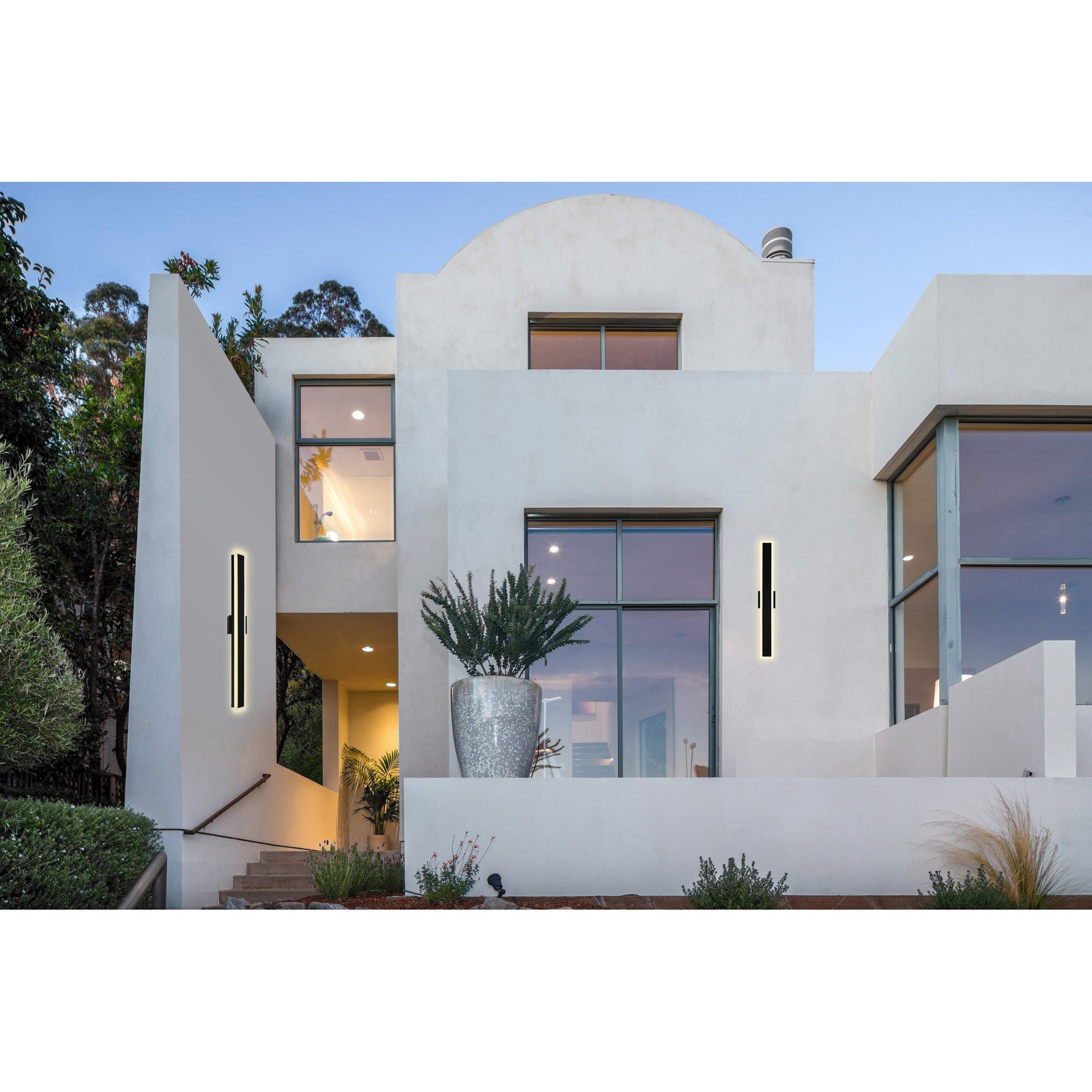 Malibu Integrated LED 40in Black Outdoor Wall Light - CWI Lighting