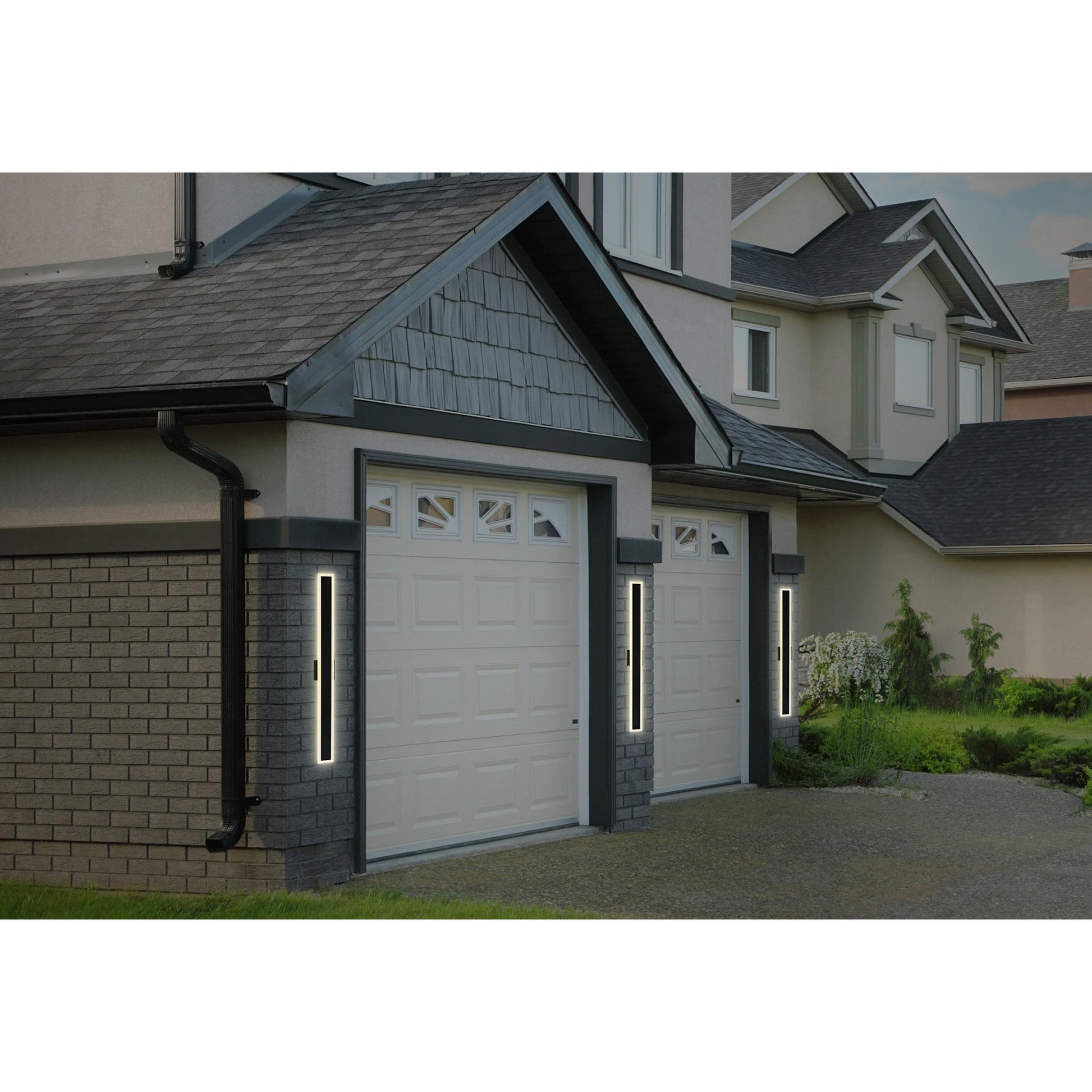 Malibu Integrated LED 59in Black Outdoor Wall Light - CWI Lighting