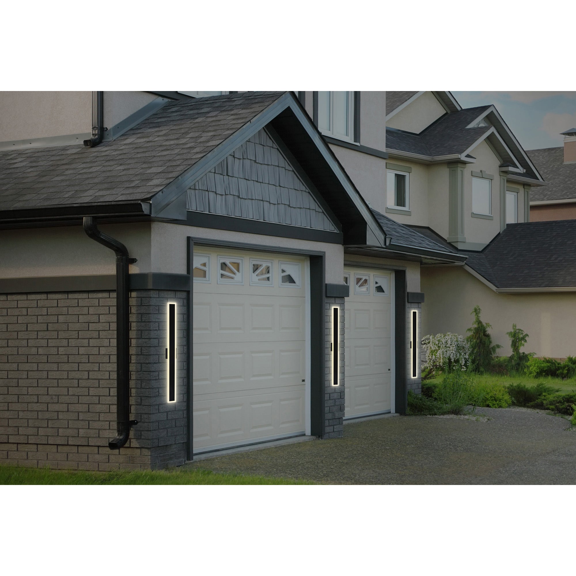 Malibu Integrated LED 59in Black Outdoor Wall Light - CWI Lighting