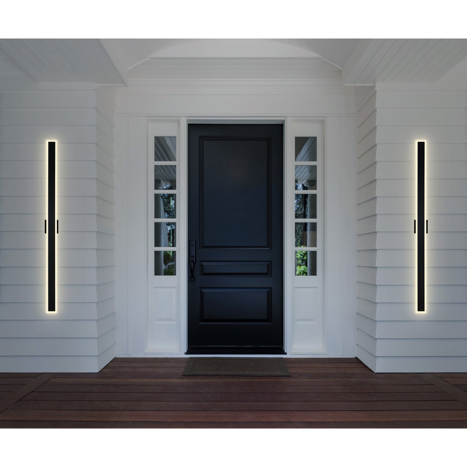 Malibu Integrated LED 80in Black Outdoor Wall Light - CWI Lighting