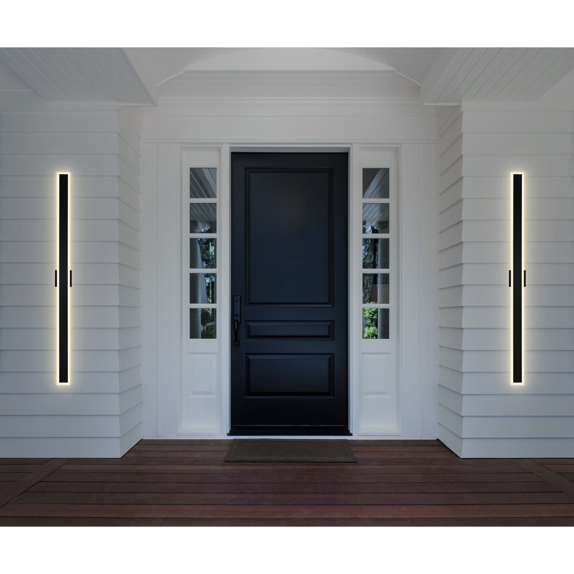 Malibu Integrated LED 80in Black Outdoor Wall Light - CWI Lighting