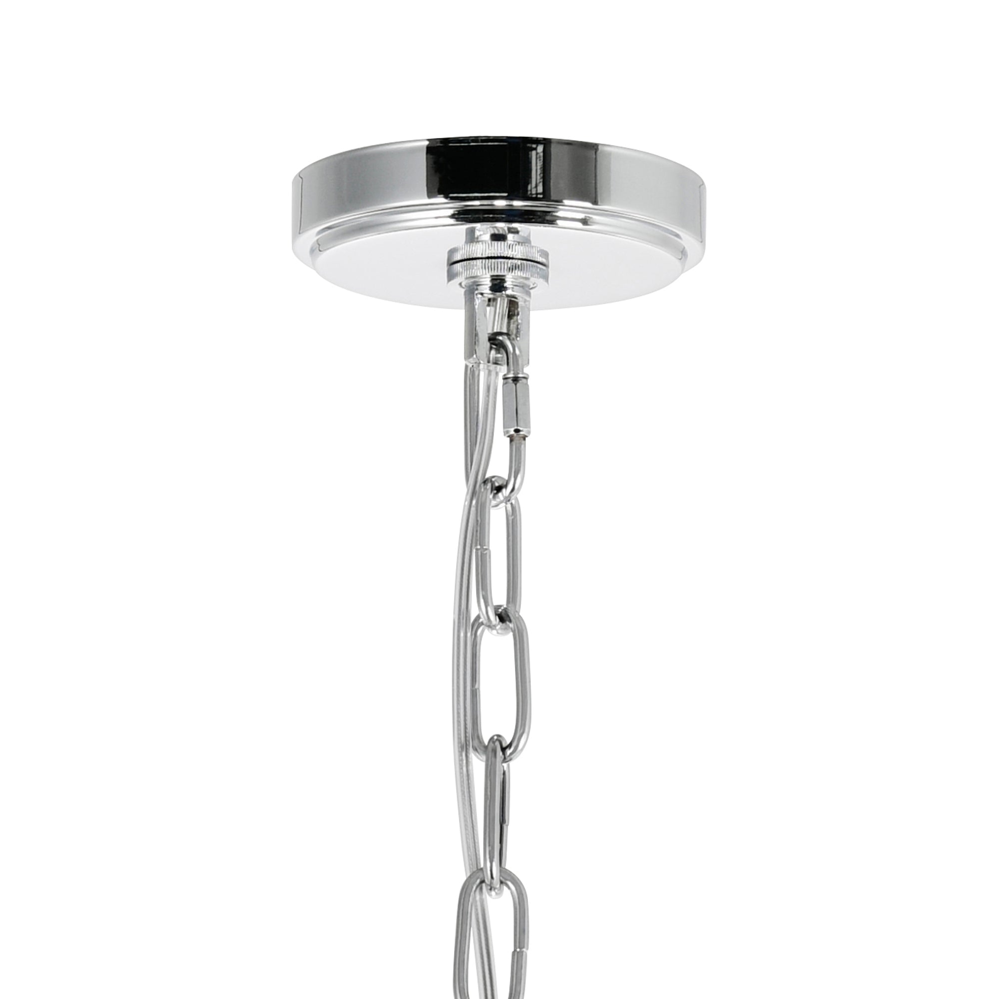 Maria Theresa 13 Light 30in Chrome Up Chandelier with Crystals - CWI Lighting