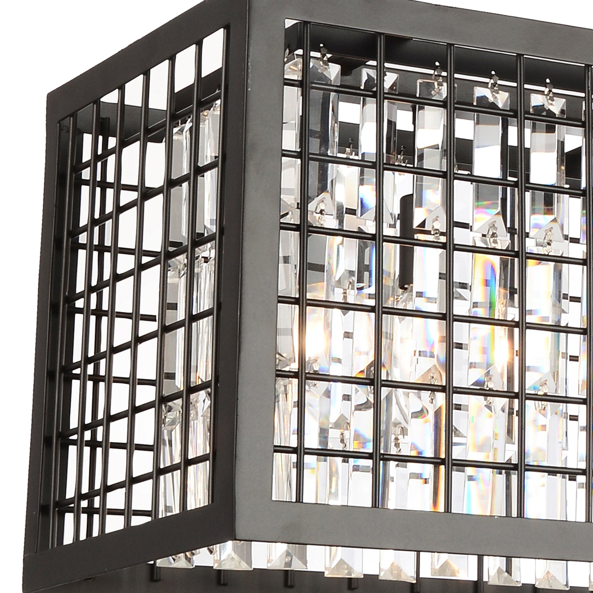 Meghna 4 Light Down Chandelier With Brown Finish - CWI Lighting