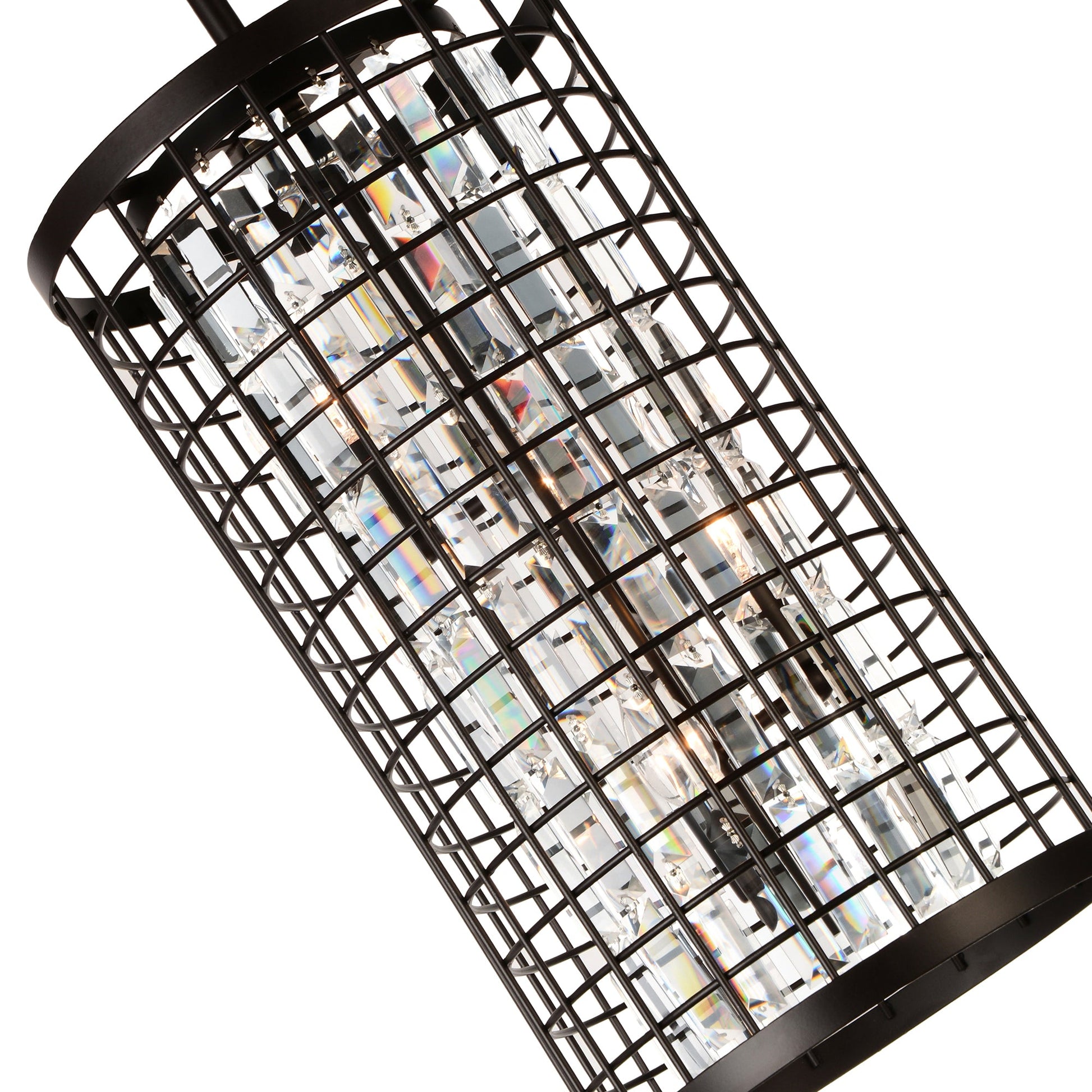 Meghna 4 Light Up Chandelier With Brown Finish - CWI Lighting