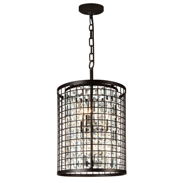Meghna 6 Light Up Chandelier With Brown Finish - CWI Lighting
