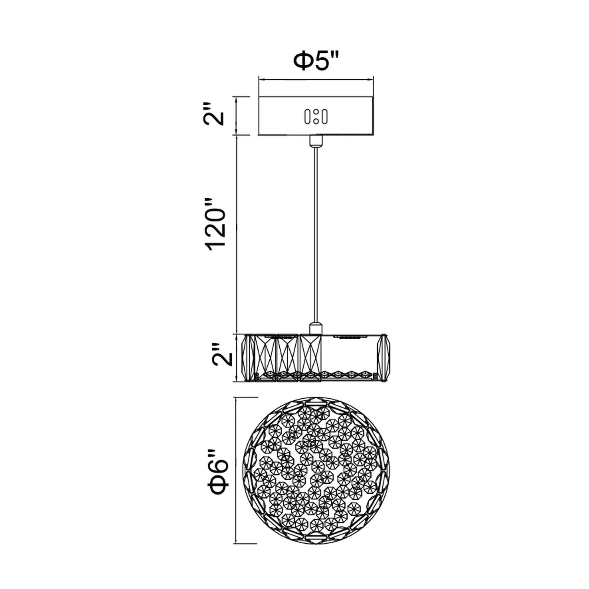 Milan Integrated LED Chrome Mini Pendant - CWI Lighting