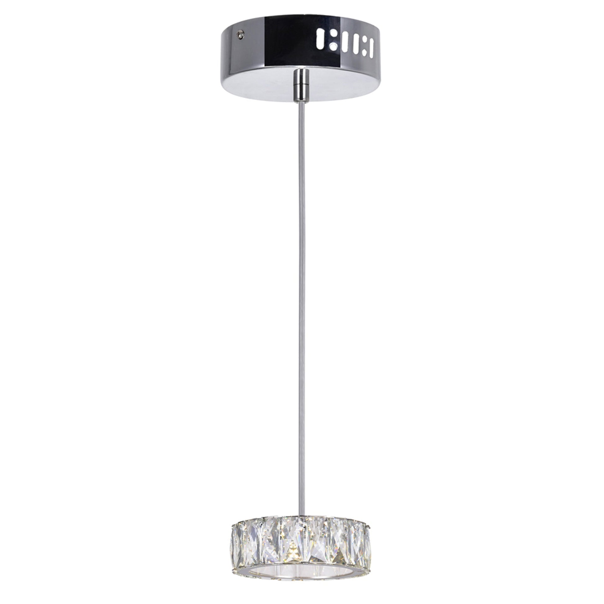 Milan Integrated LED Chrome Mini Pendant - CWI Lighting