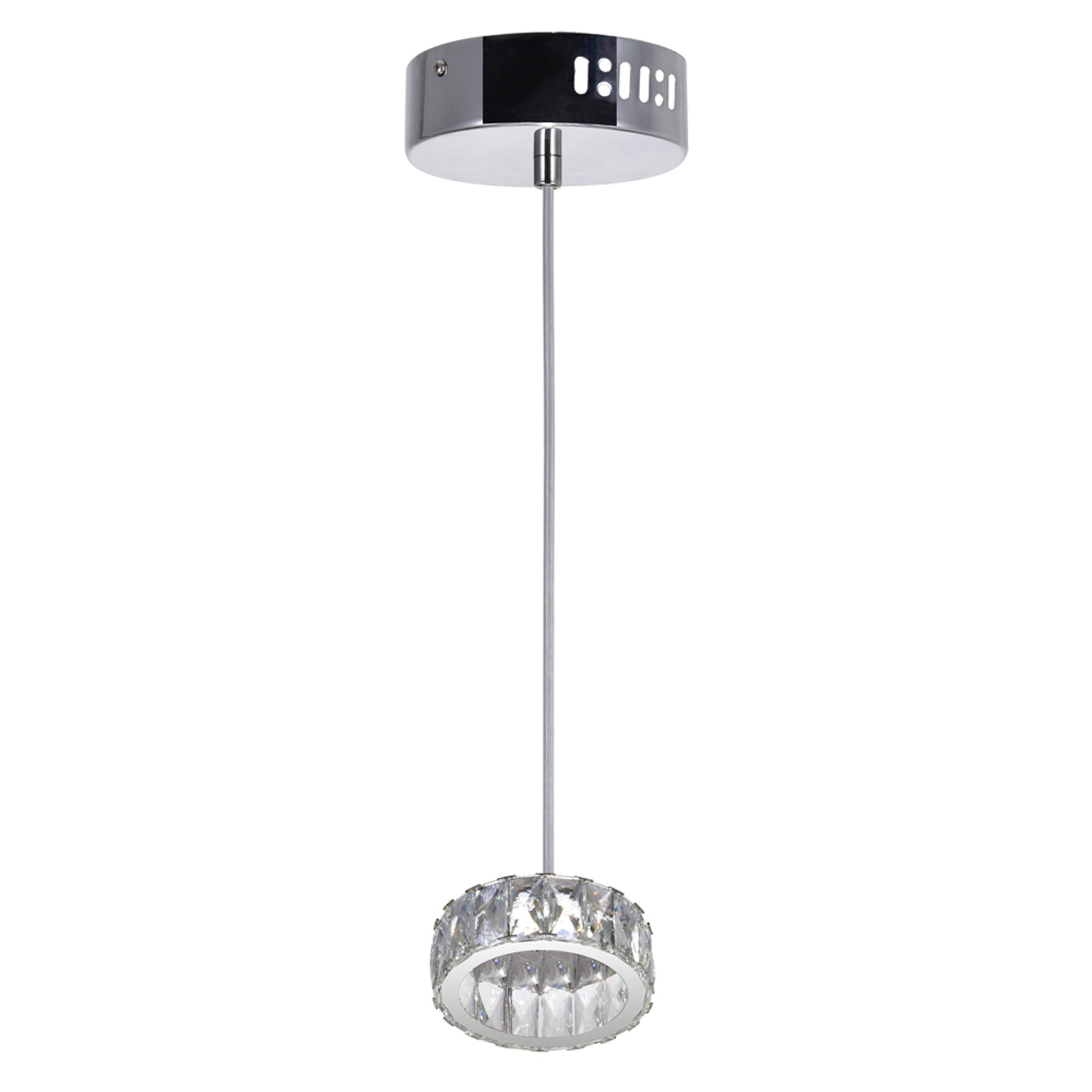 Milan Integrated LED Chrome Mini Pendant - CWI Lighting