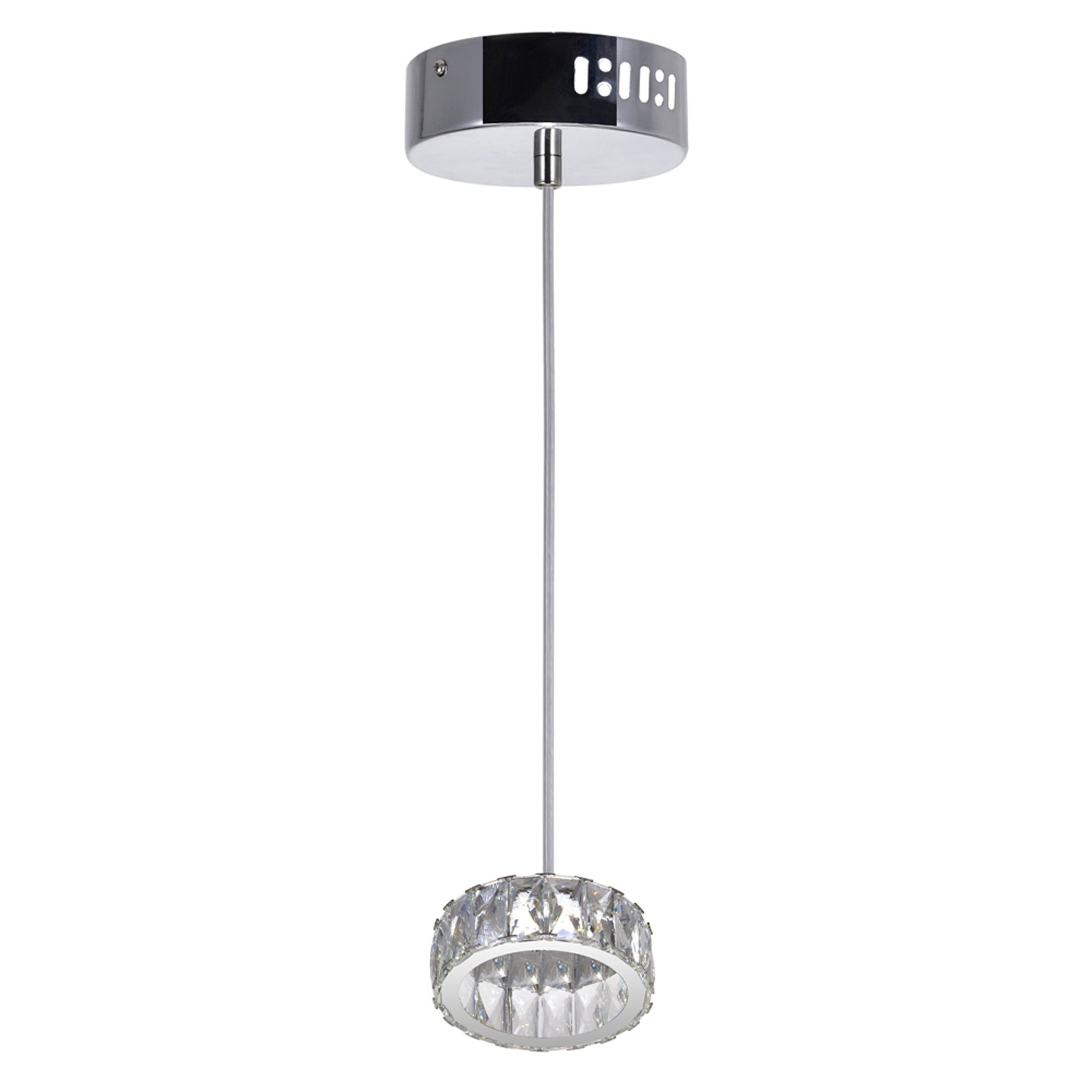 Milan Integrated LED Chrome Mini Pendant - CWI Lighting