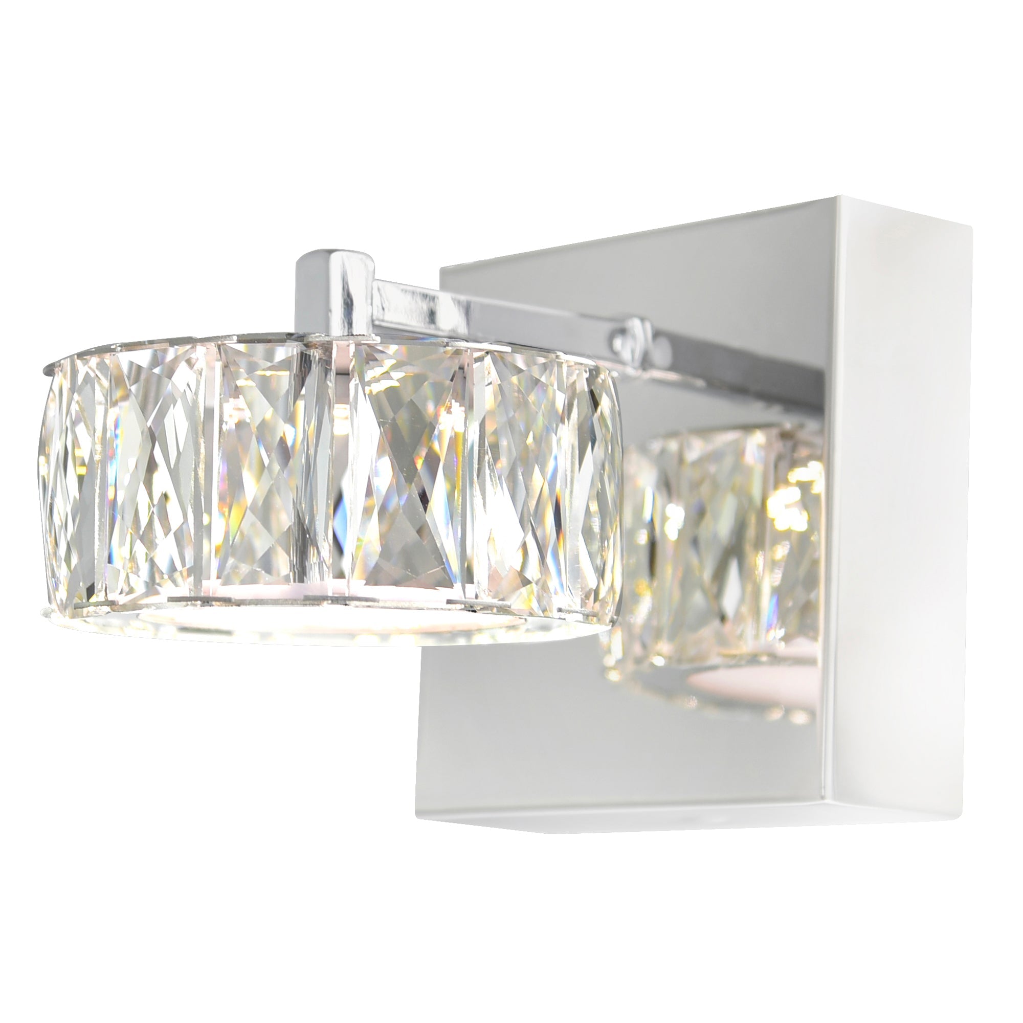 Milan LED Bathroom Sconce With Chrome Finish - CWI Lighting