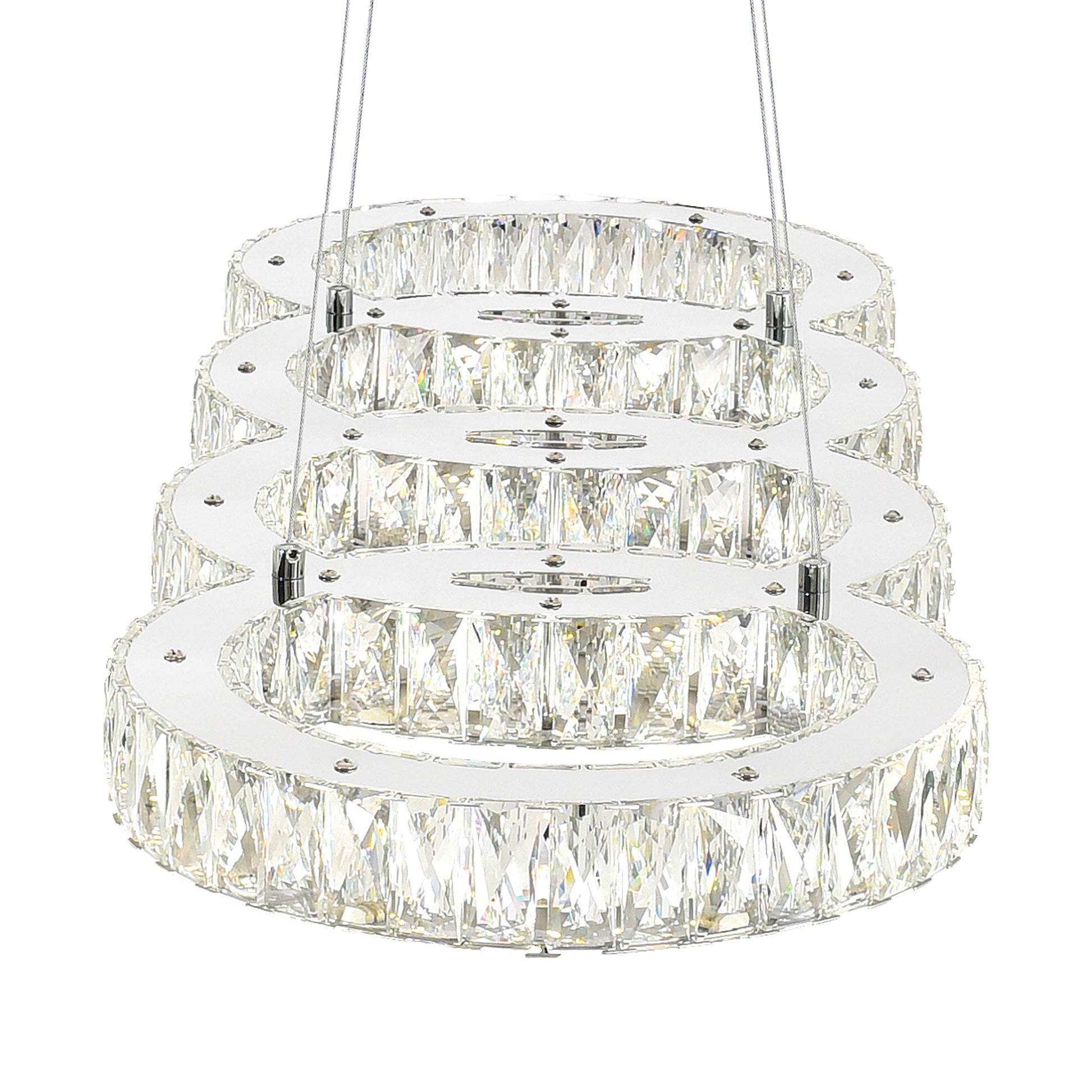Milan LED Chandelier With Chrome Finish - CWI Lighting