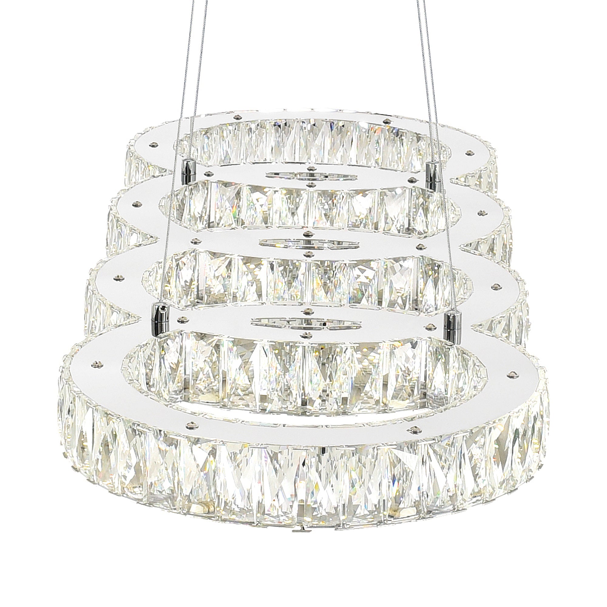Milan LED Chandelier With Chrome Finish - CWI Lighting
