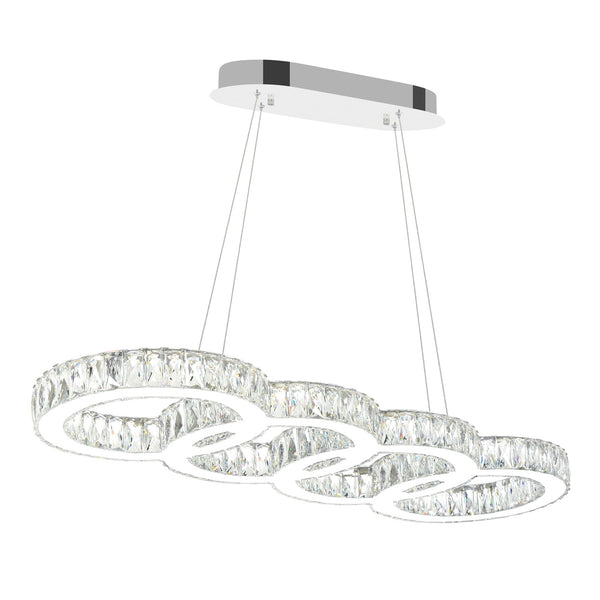 Milan LED Chandelier With Chrome Finish - CWI Lighting