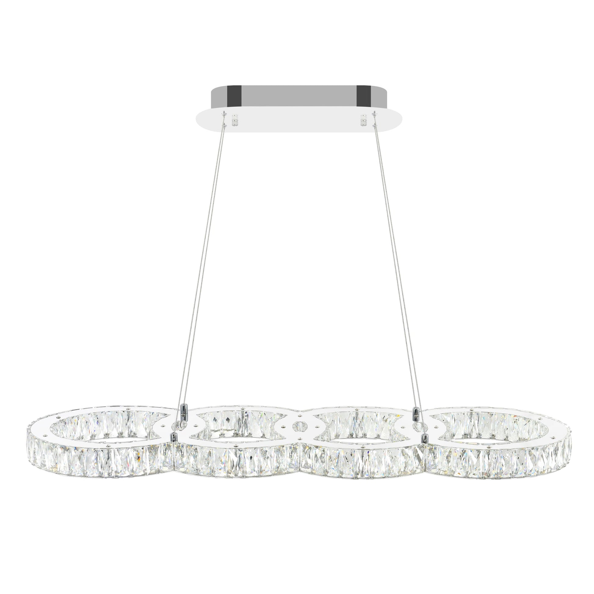 Milan LED Chandelier With Chrome Finish - CWI Lighting